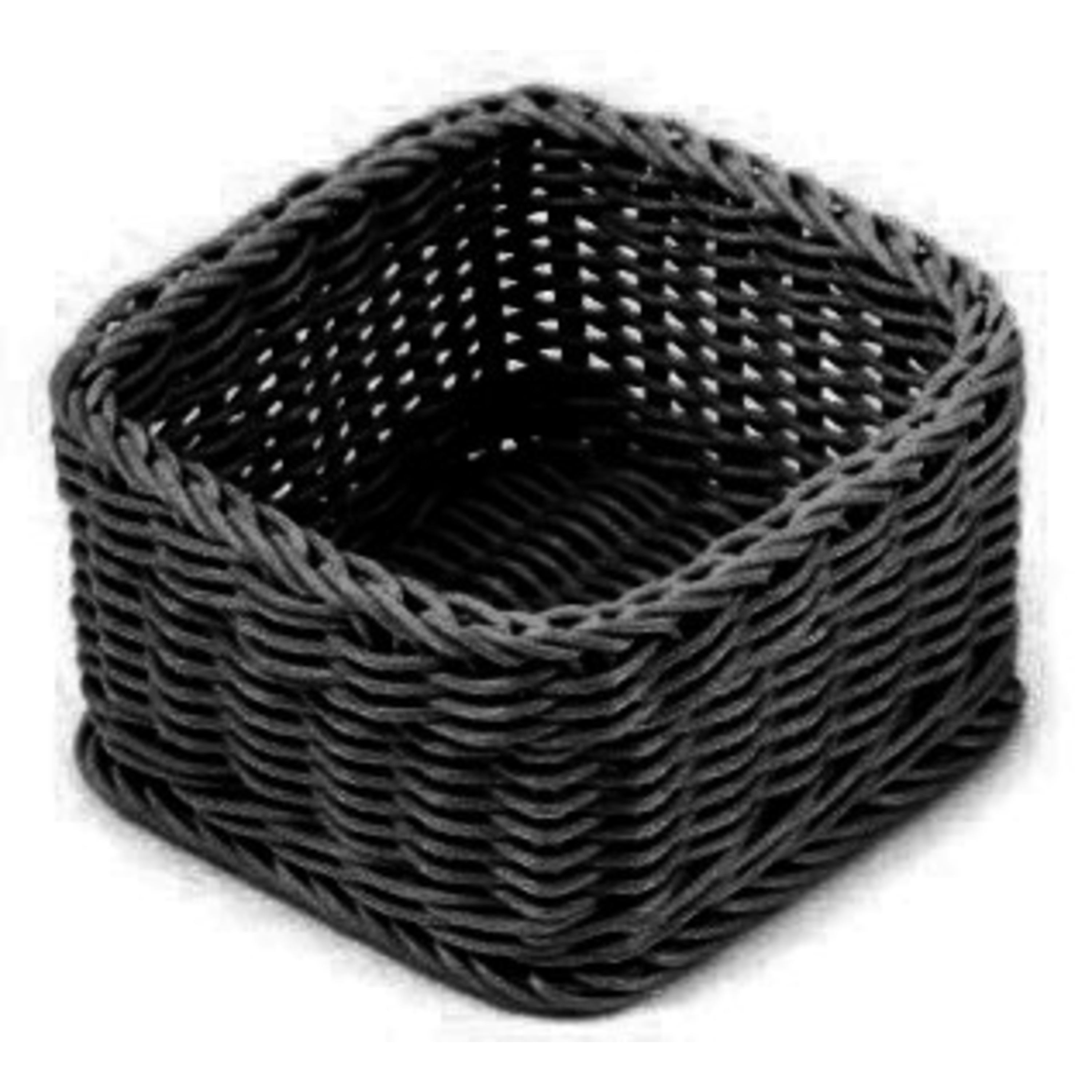 Icon Chef Round Weave Cube Basket 14x14x8cm - Black