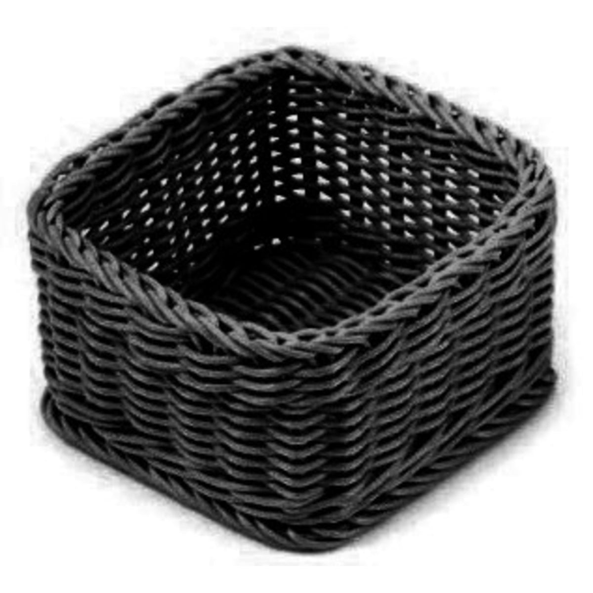 Icon Chef Round Weave Cube Basket 14x14x8cm - Black