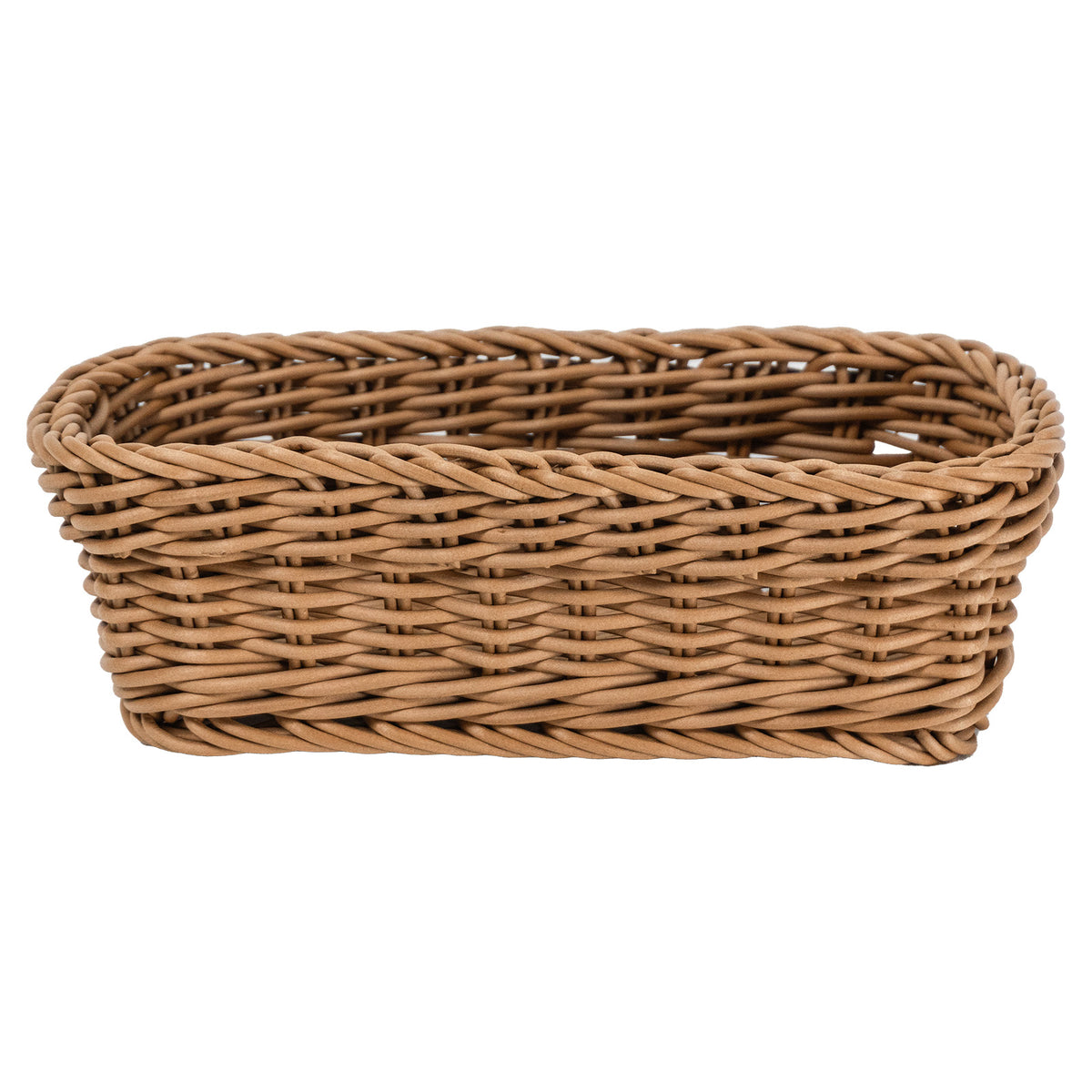 Icon Chef Round Weave Rectangular Basket 24x14x8cm - Khaki