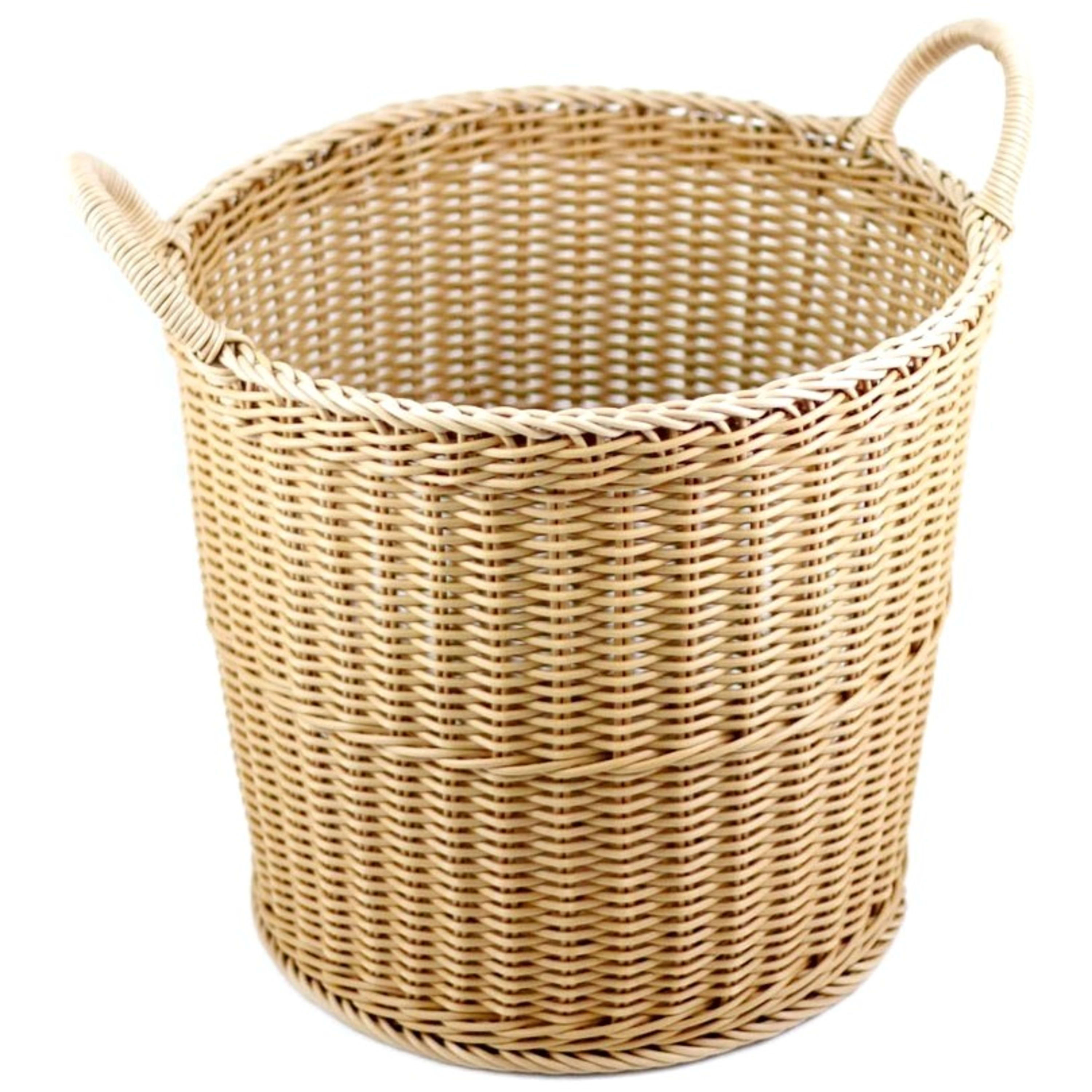 Icon Chef Round Weave Round Laundry Basket with Handles 38x36cm