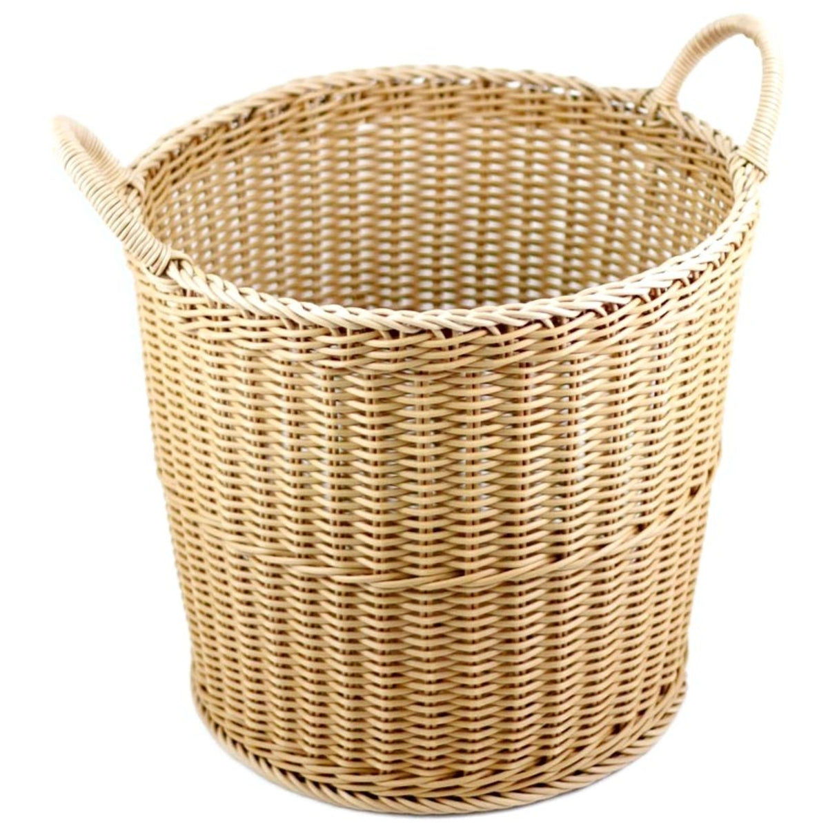 Icon Chef Round Weave Round Laundry Basket with Handles 38x36cm