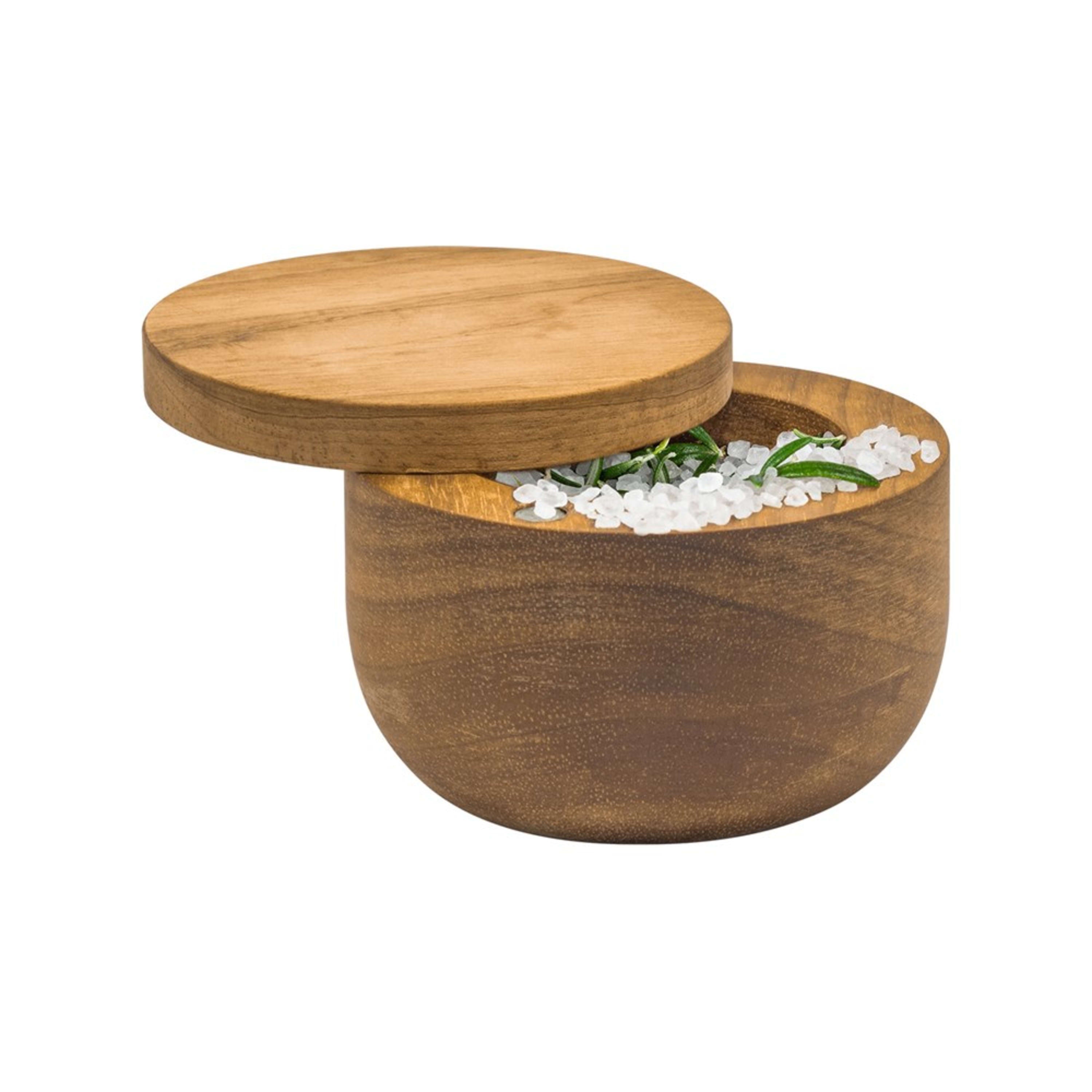 Icon Chef Salt Pig - Roasted Rubber Wood