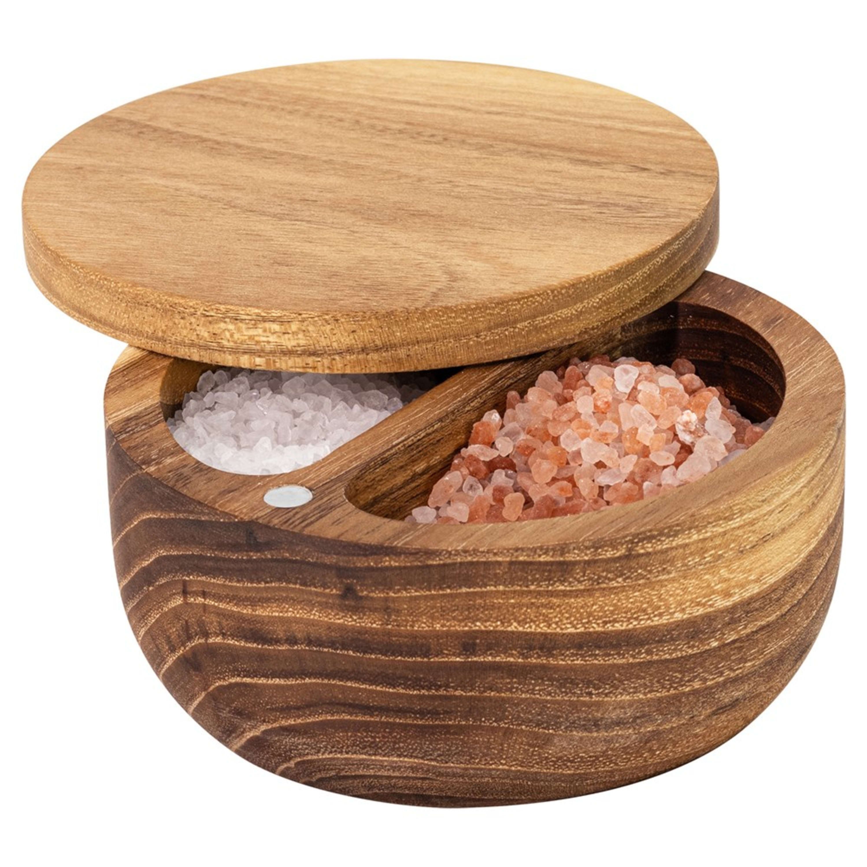 Icon Chef Salt Pig Duo - Roasted Rubber Wood