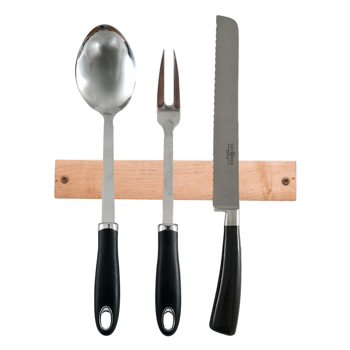 Icon Chef Wooden Magnetic Knife Rack Cherry Wood