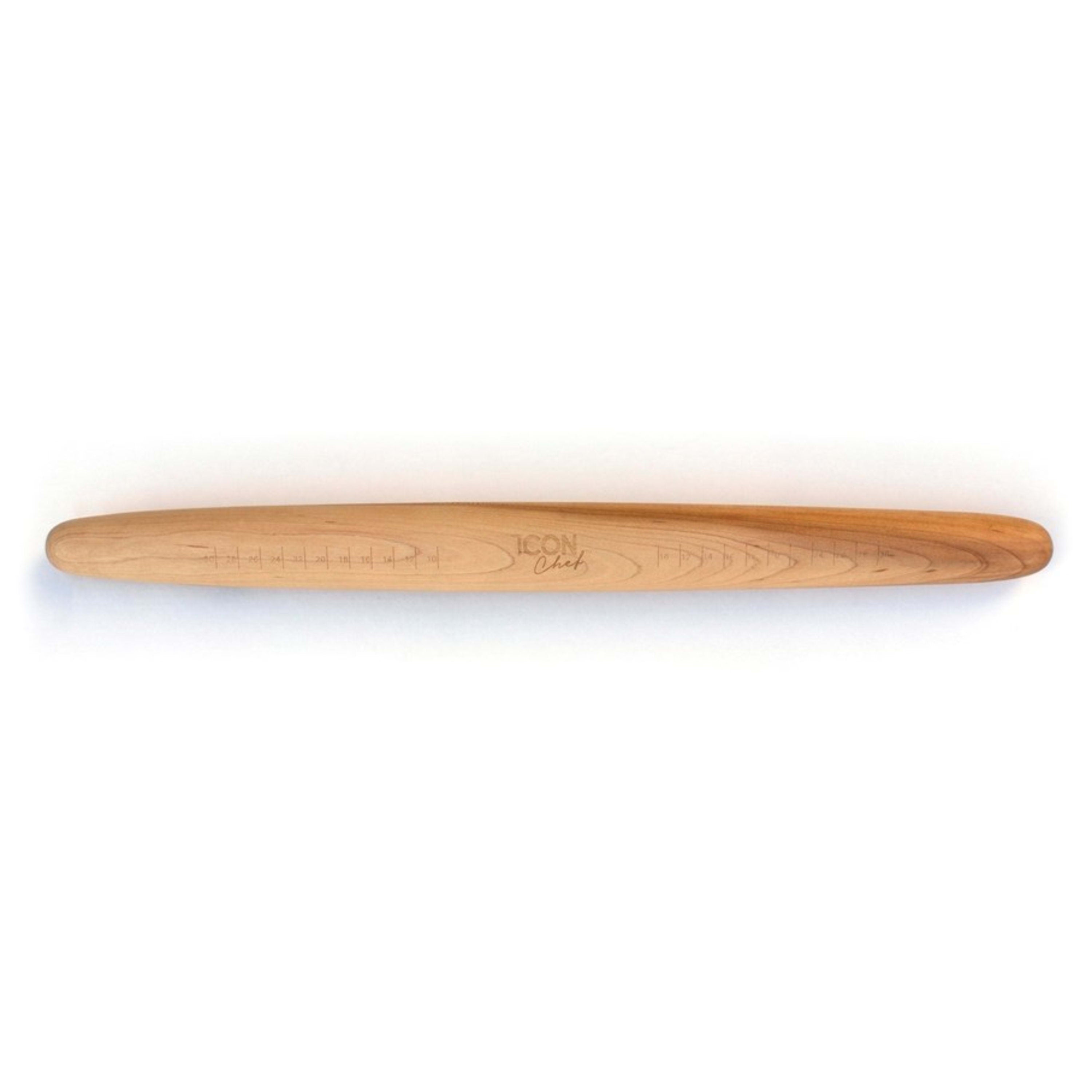 Icon Chef French Rolling Pin 4cm - Beech Wood