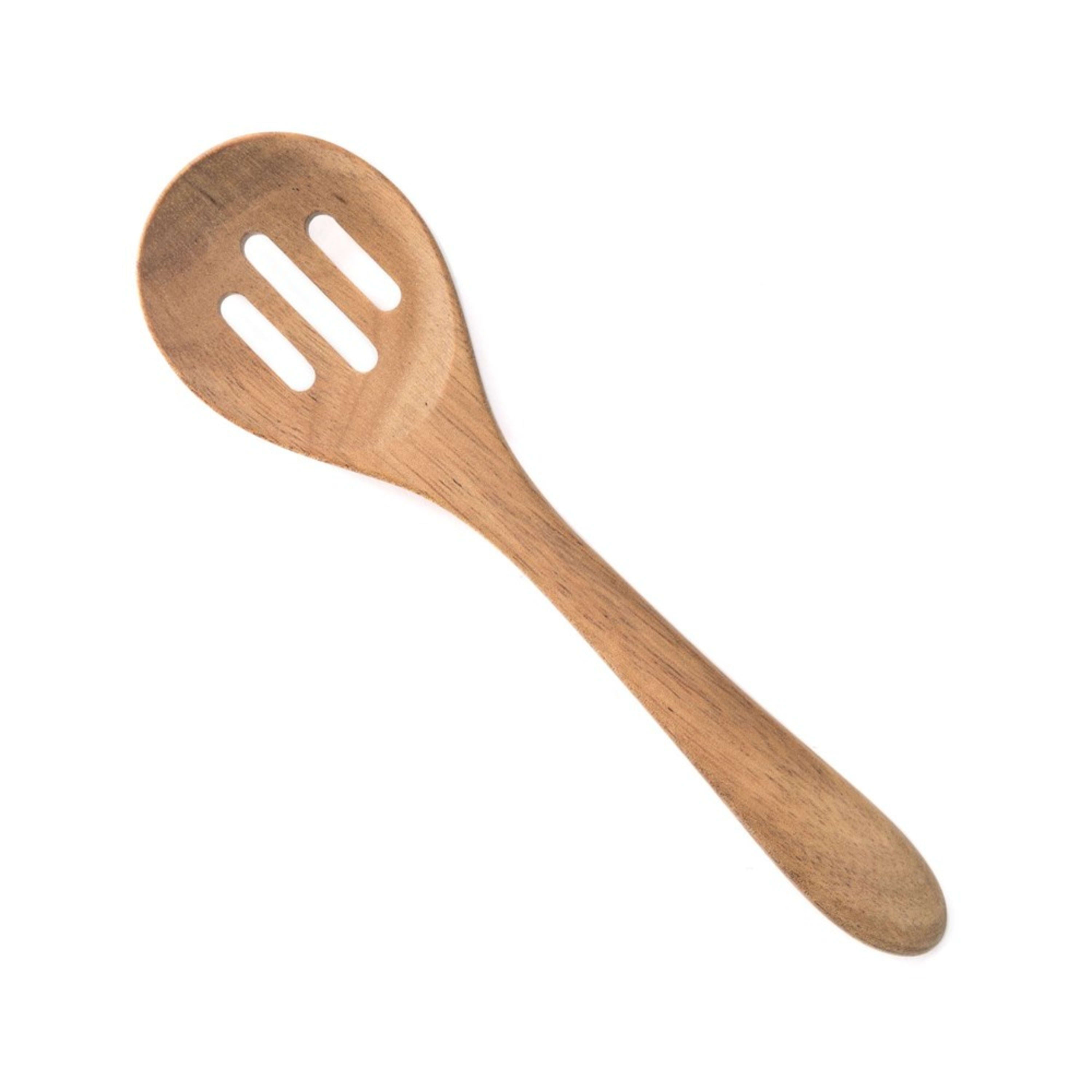 Icon Chef Wooden Utensil - Slotted Spoon 18.8cm