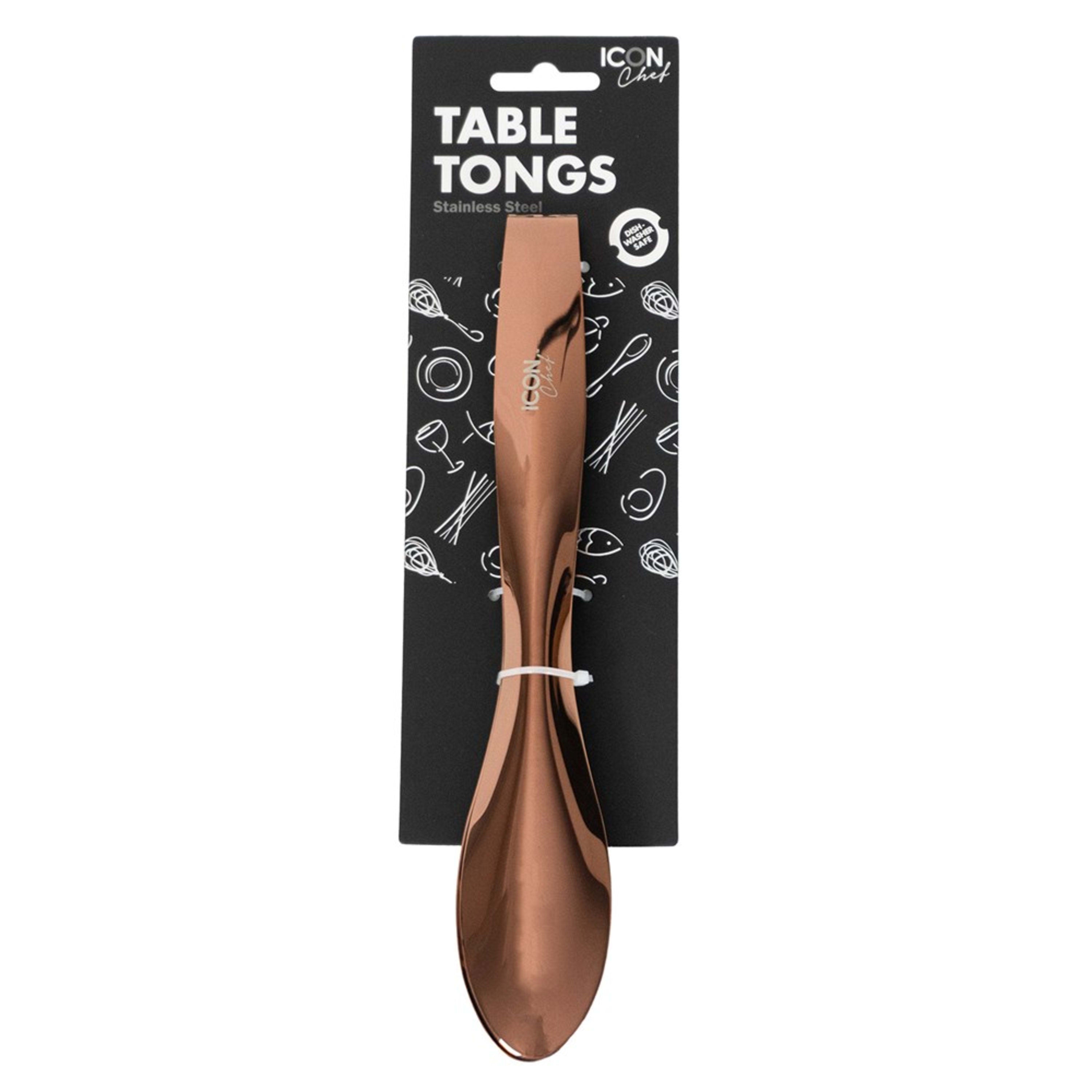 Icon Chef Stainless Steel Table Tongs 24cm - Rose Gold (M)