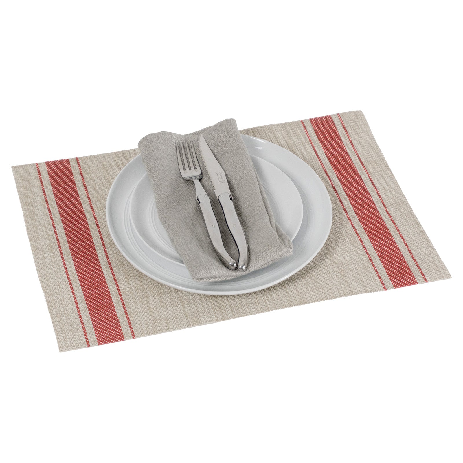 Icon Chef Set of 6 Large Placemats - French Red