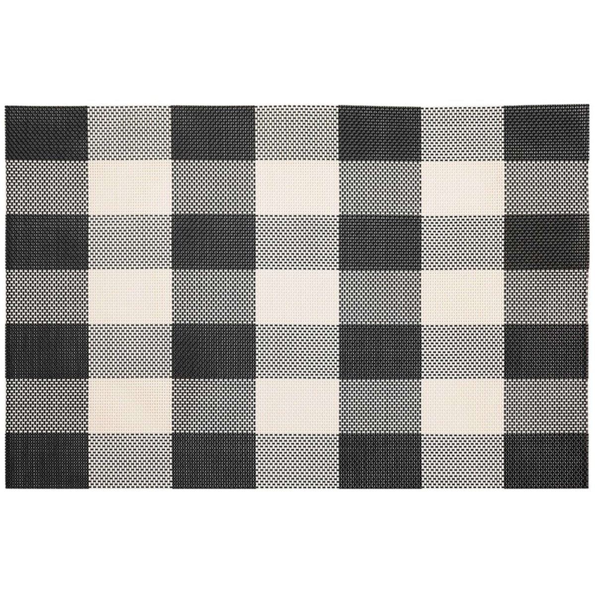 Icon Chef 6 Piece Table Placemat Set - Black Gingham