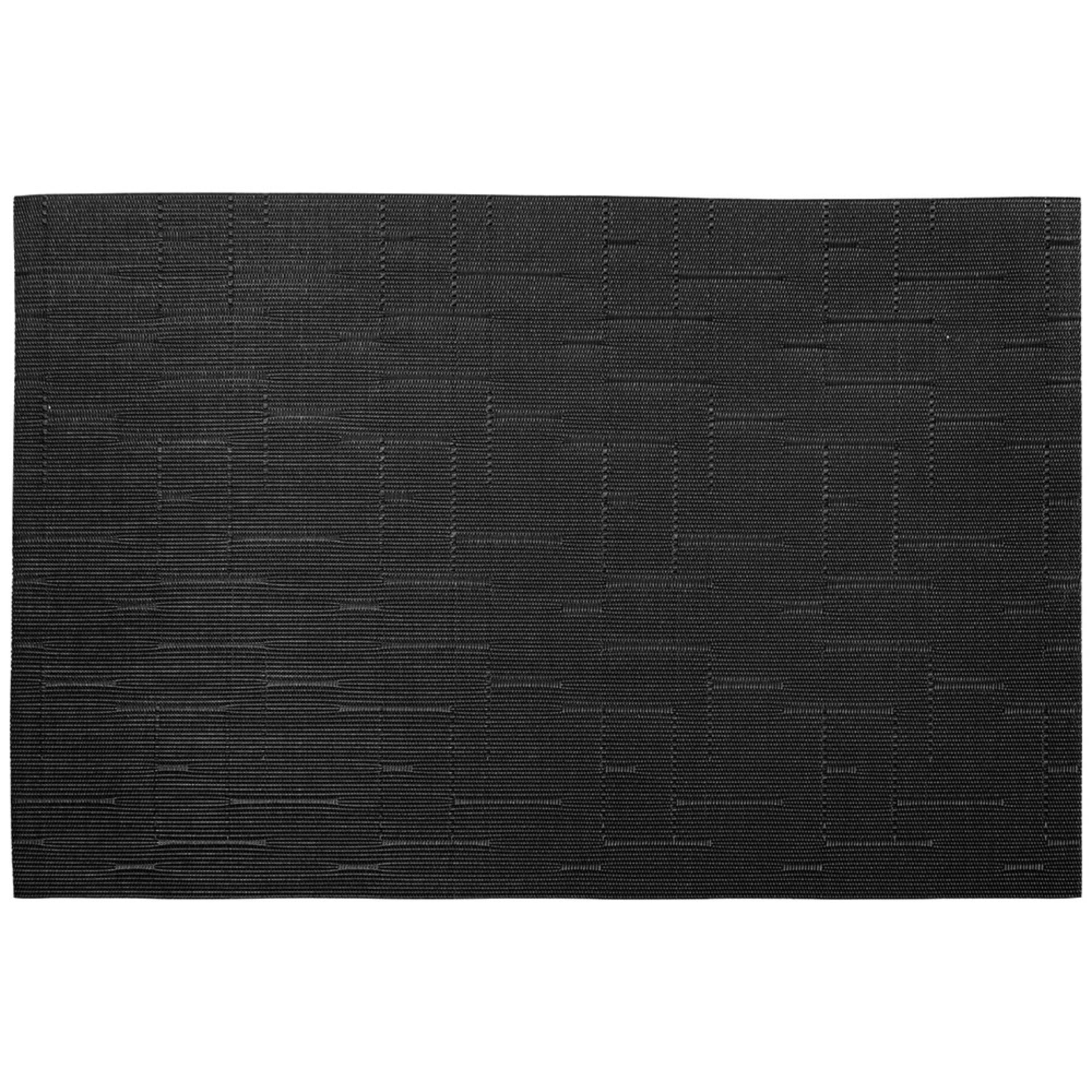 Icon Chef 6 Piece Table Placemat Set - Black Bamboo (Black Luxe)