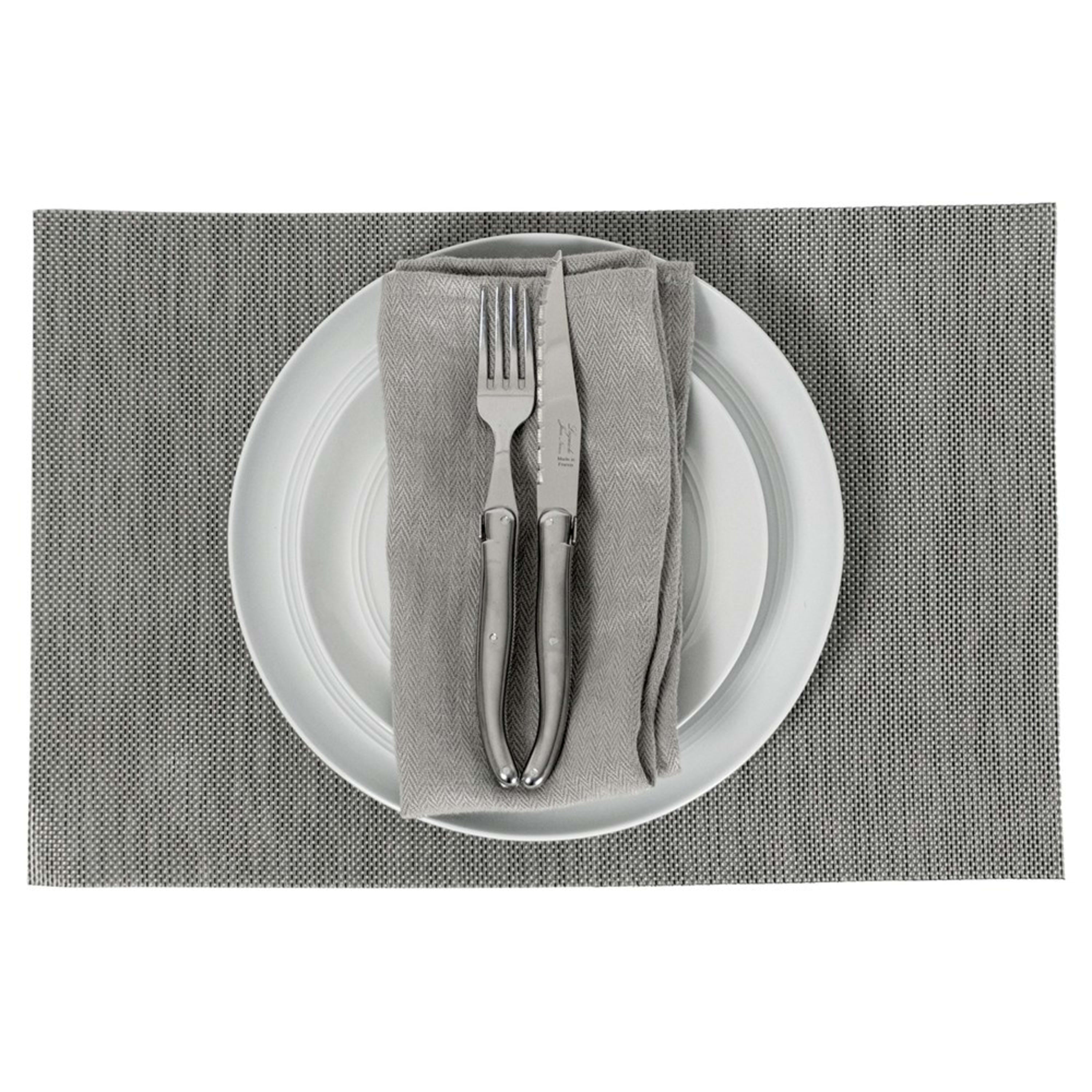 Icon Chef 6 Piece Table Placemat Set - Steel (Urban Silver)