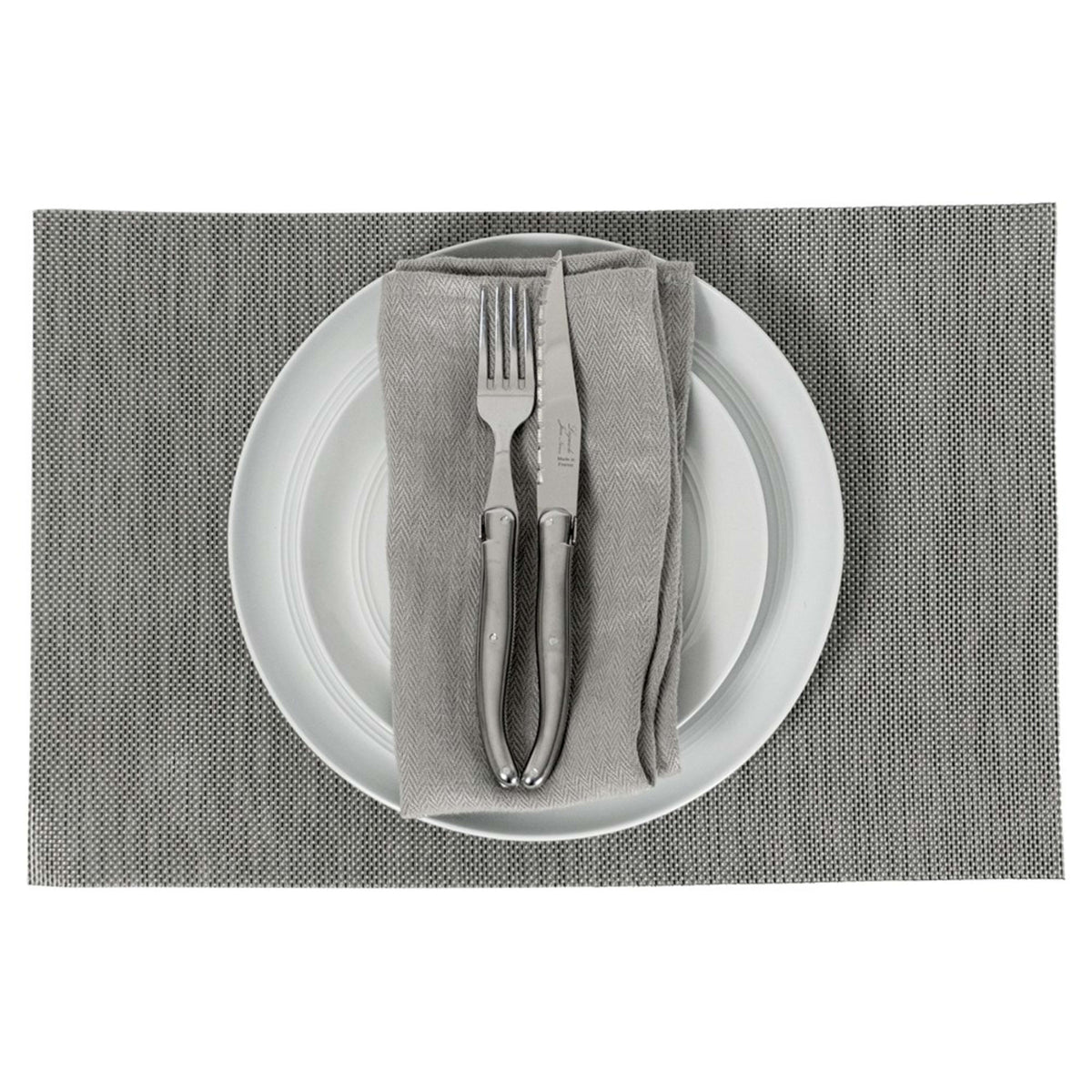 Icon Chef 6 Piece Table Placemat Set - Steel (Urban Silver)