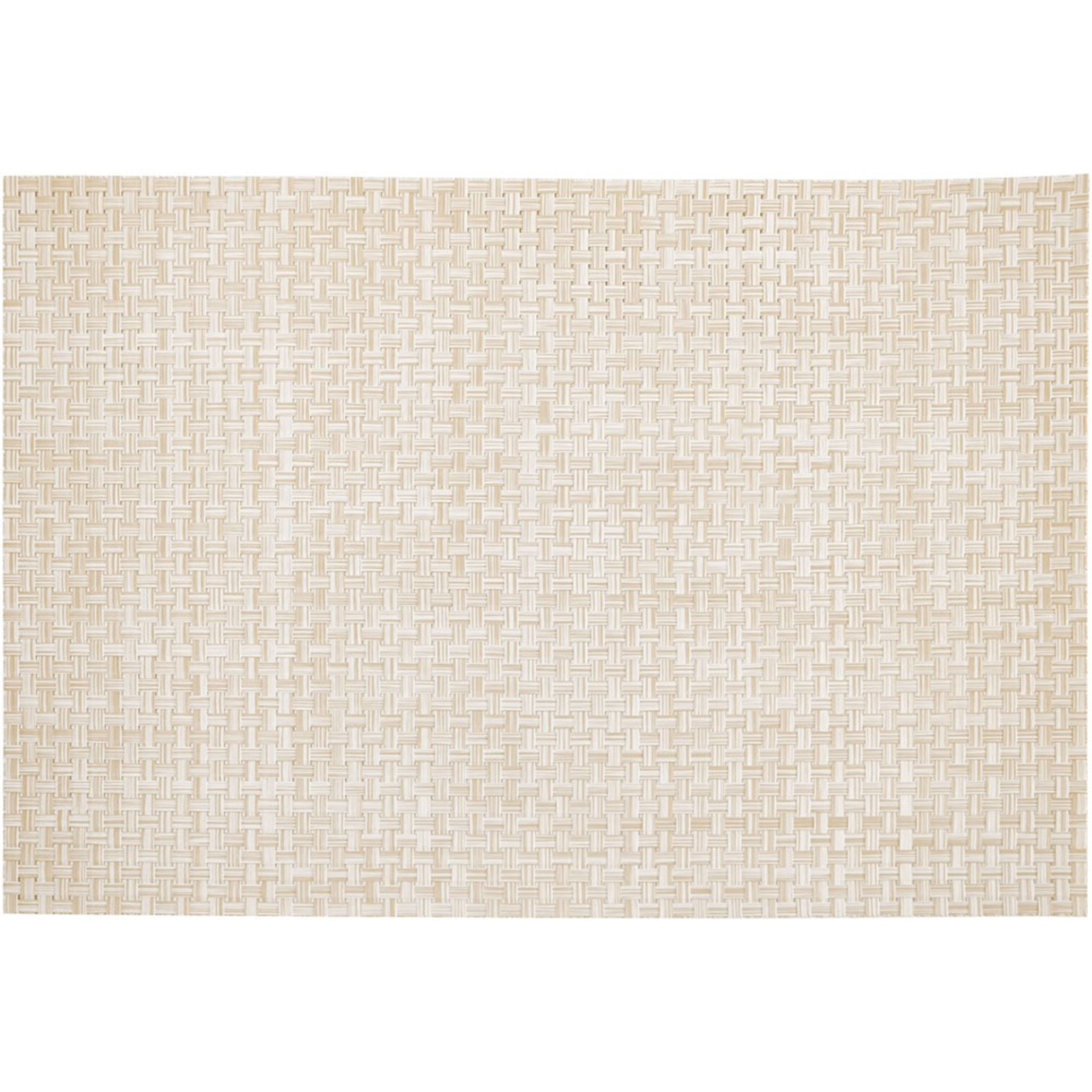 Icon Chef 6 Piece Table Placemat Set - Tan Basketweave