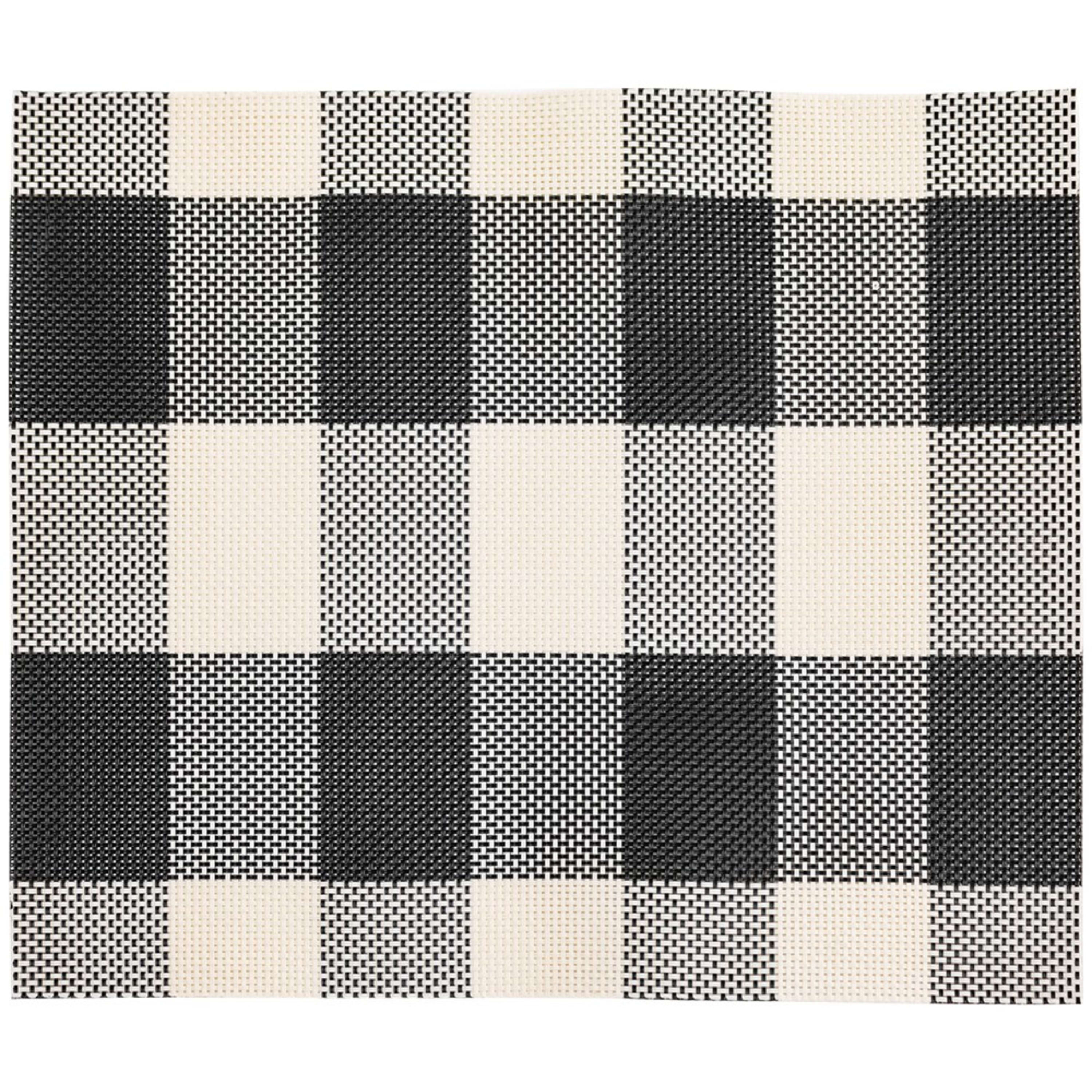 Icon Chef 6 Piece Placemat Set - Black Gingham
