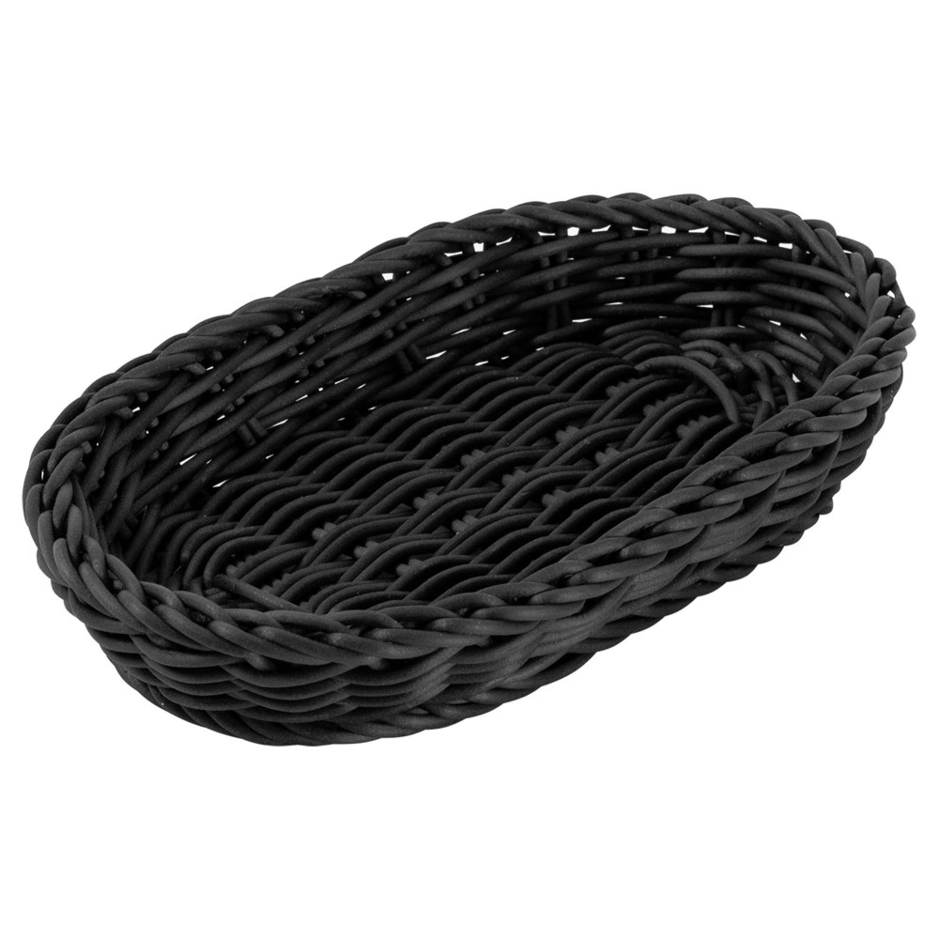 Icon Chef Round Weave Serving Basket 24x15x5cm - Black (S)