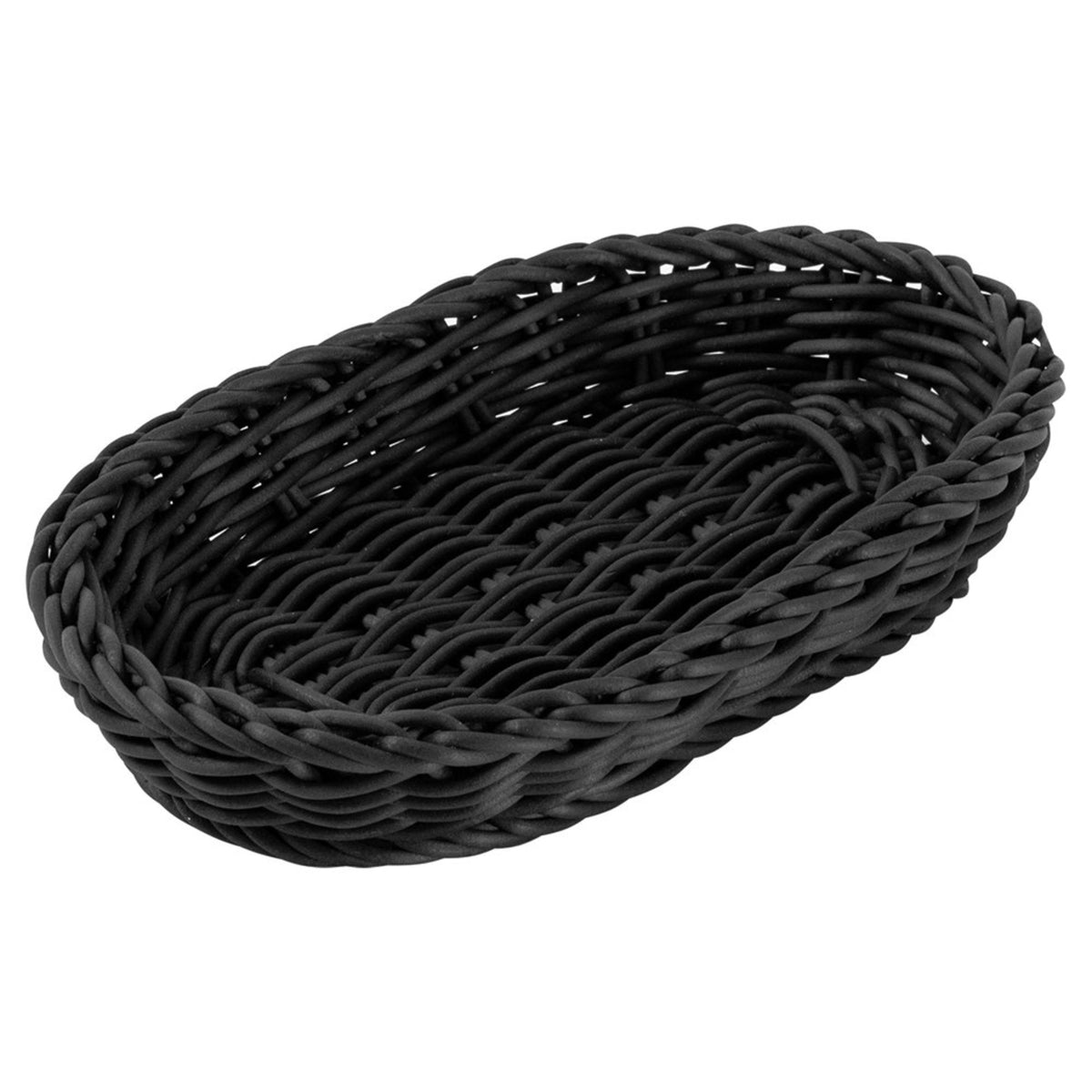 Icon Chef Round Weave Serving Basket 24x15x5cm - Black (S)