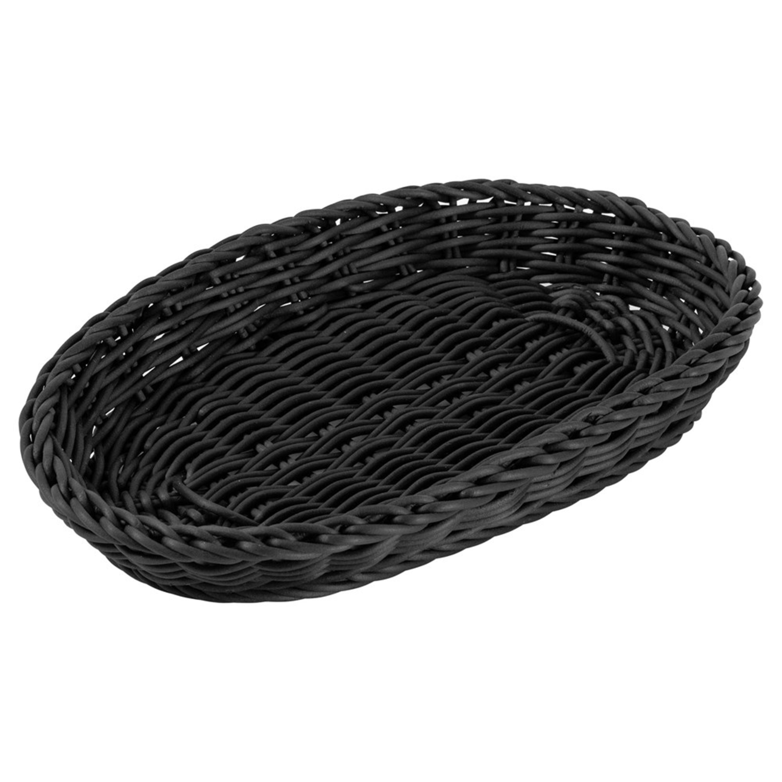 Icon Chef Round Weave Serving Basket 29x19x5cm - Black (L)