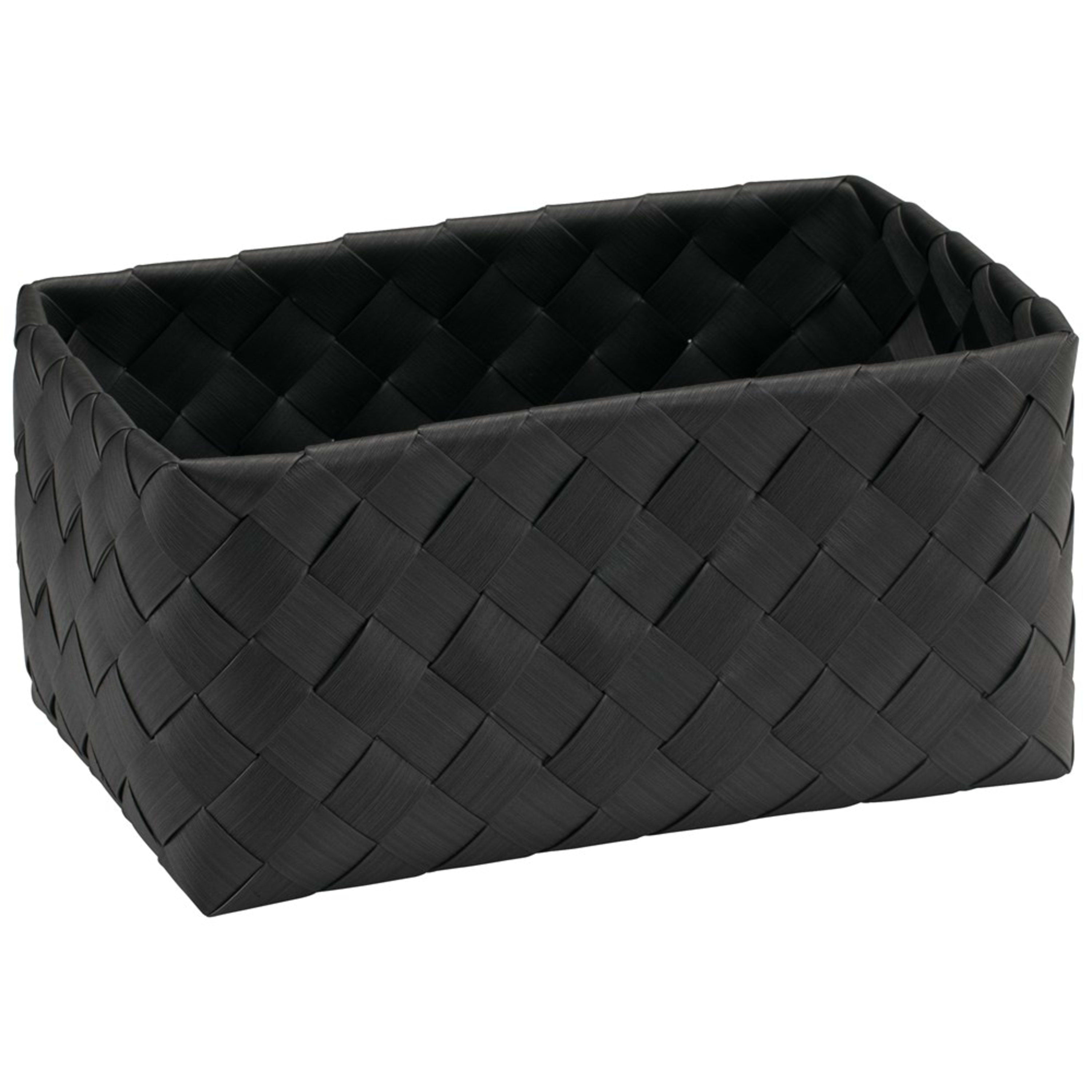 Icon Chef Flat Weave Rectangular Basket 35x23x16cm - Black (M)
