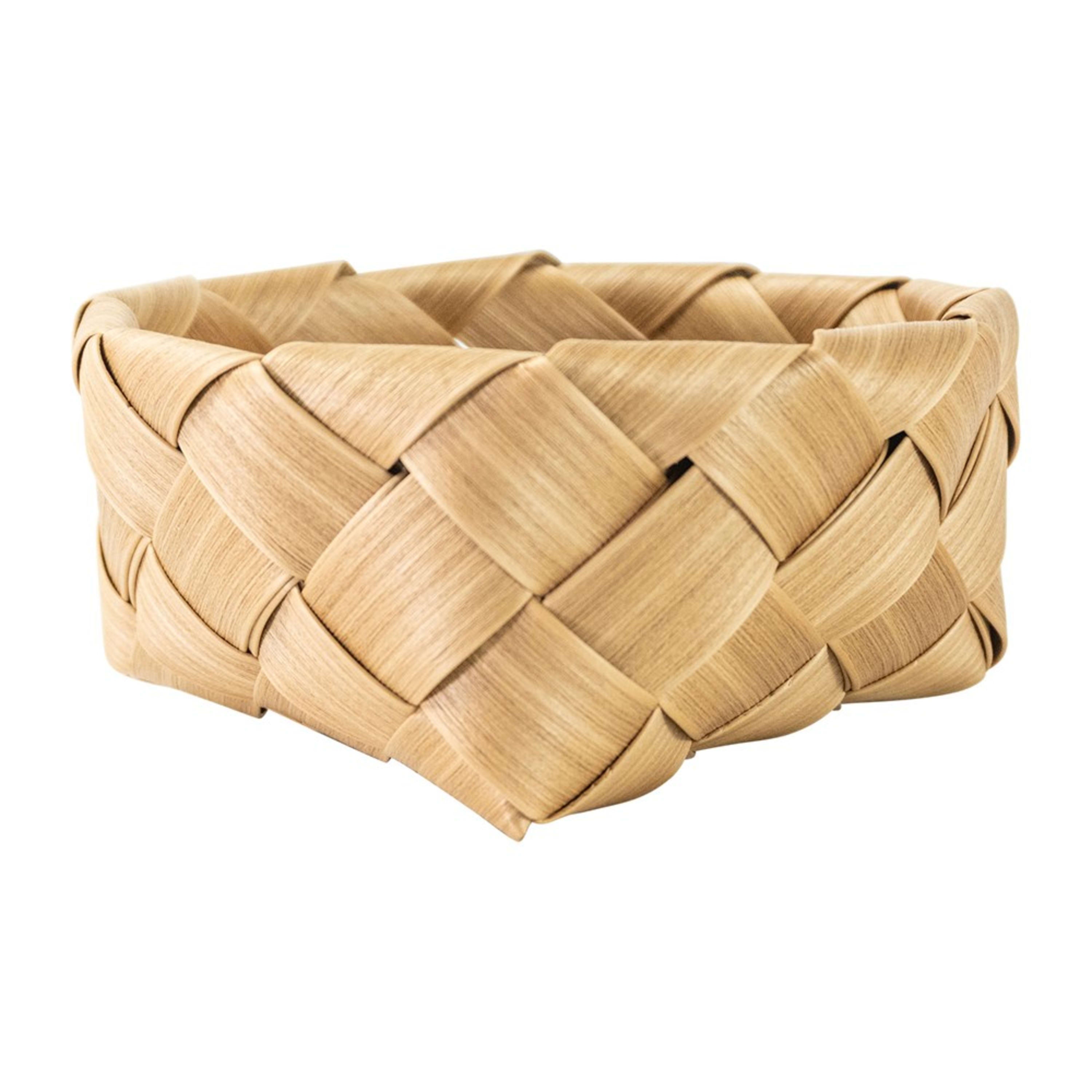Icon Chef Flat Weave Round Storage Basket 18x9cm - Khaki (S)