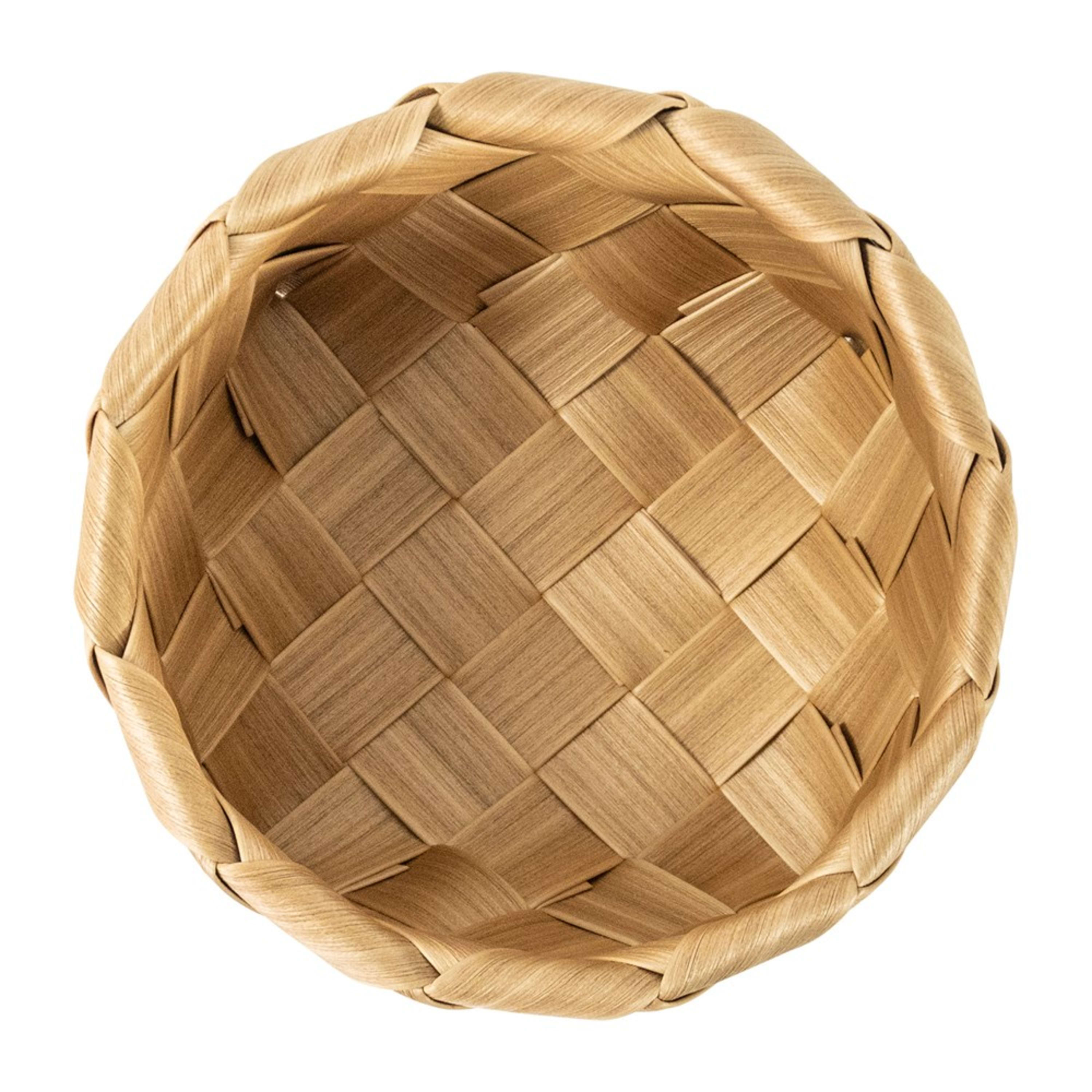 Icon Chef Flat Weave Round Storage Basket 18x9cm - Khaki (S)