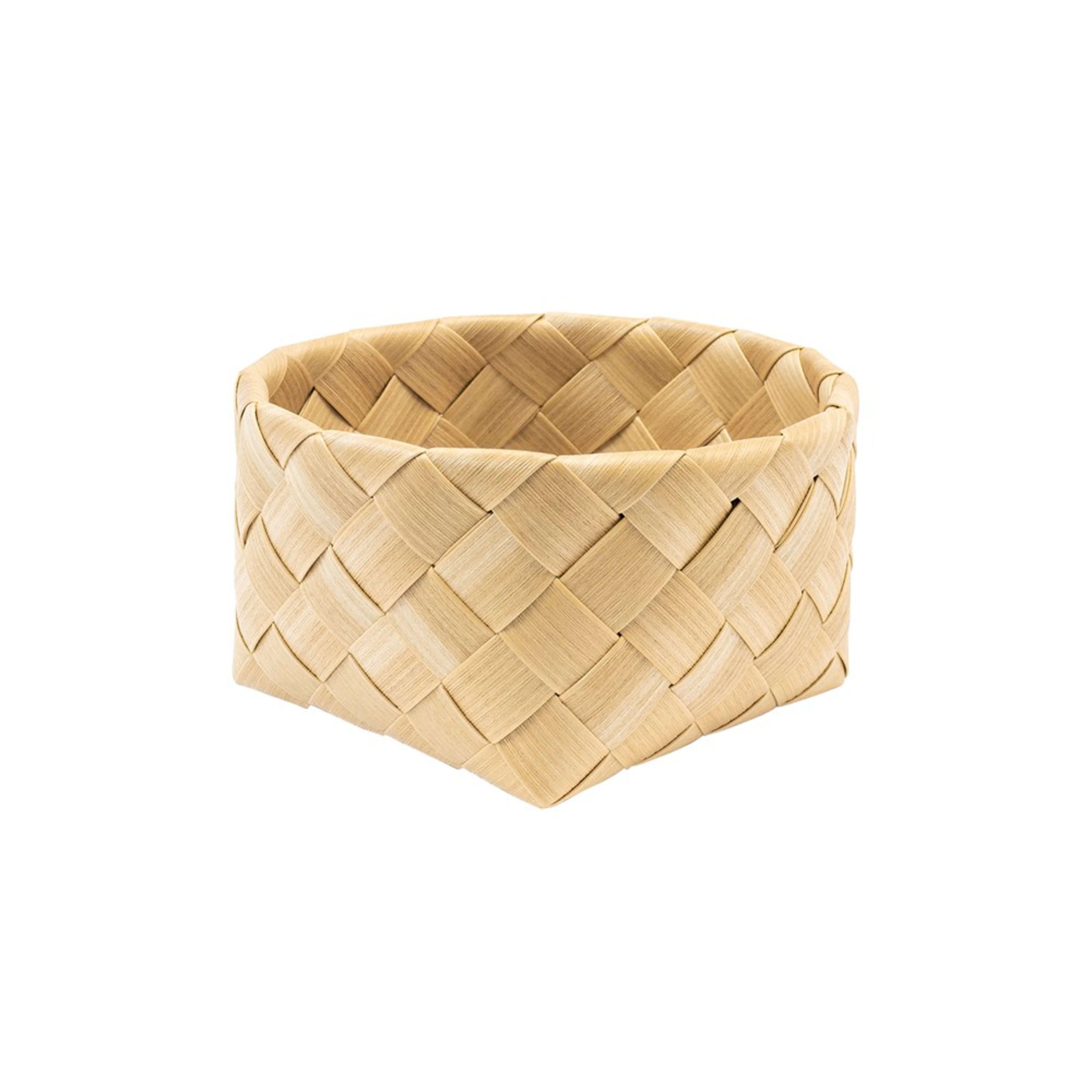 Icon Chef Flat Weave Round Storage Basket 24x12cm - Khaki (M)