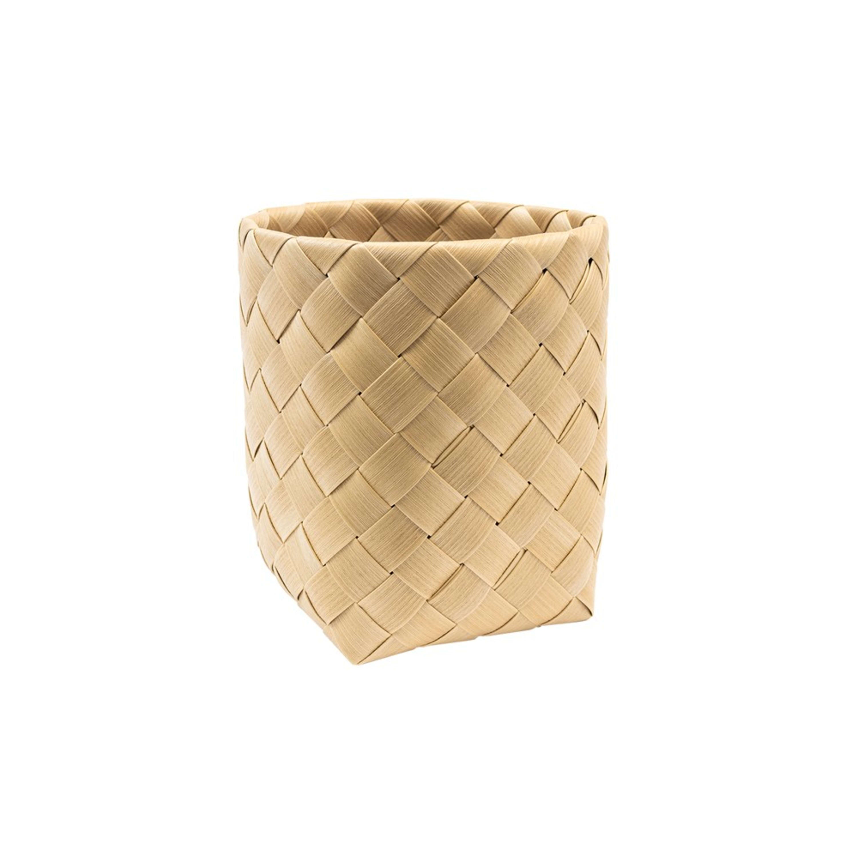 Icon Chef Flat Weave Round Tall Basket 24x24cm - Khaki
