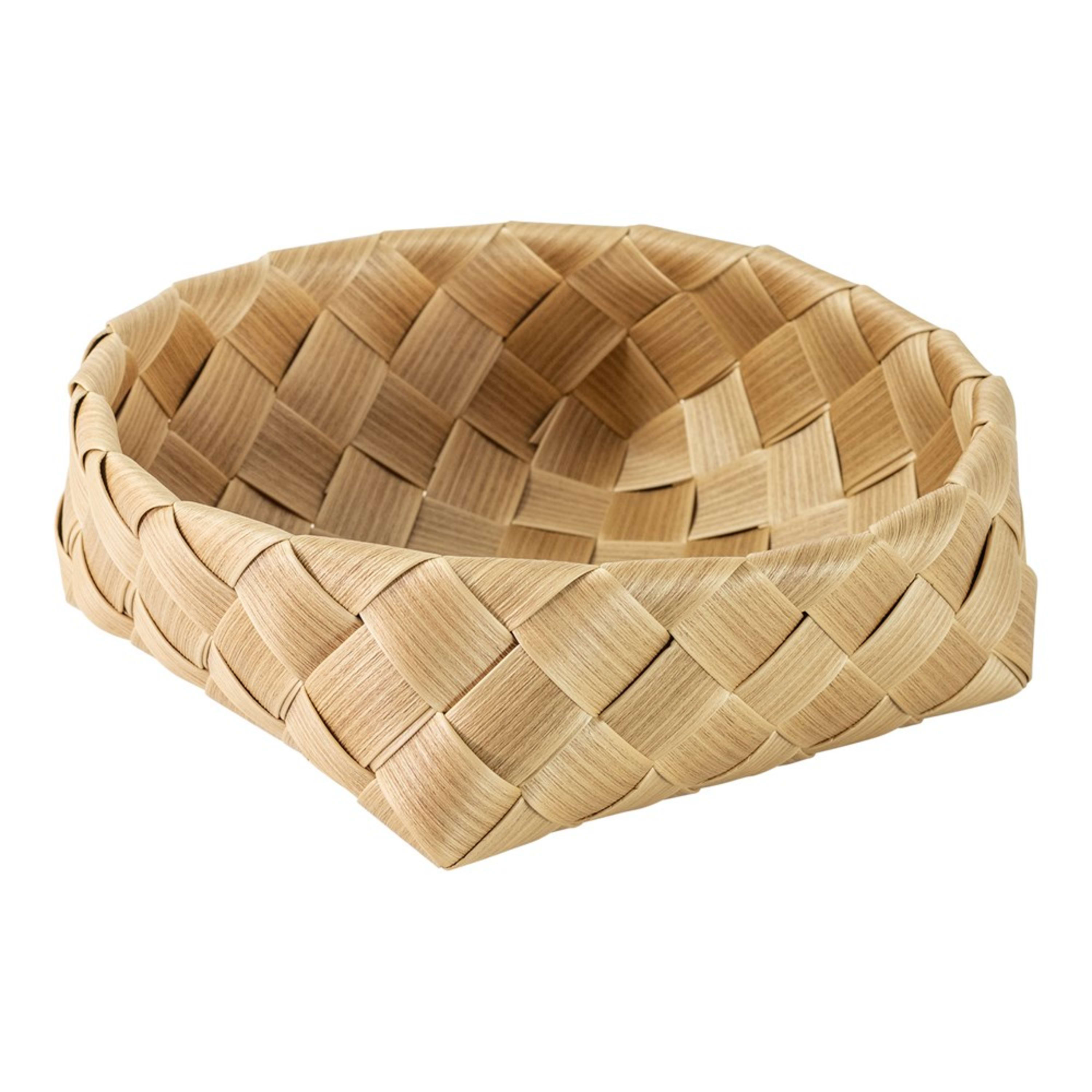 Icon Chef Flat Weave Round Storage Basket 28x9cm - Khaki (L)