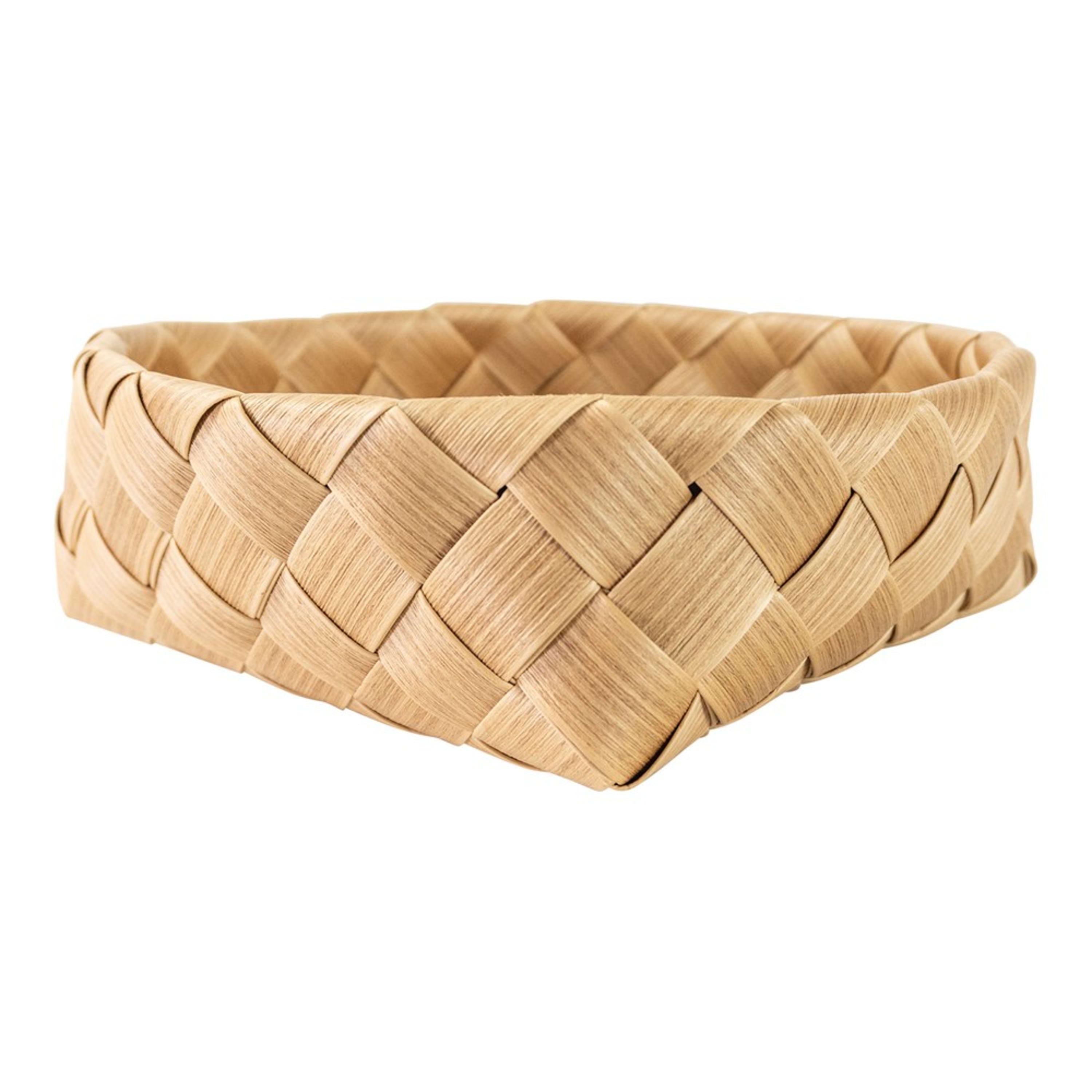 Icon Chef Flat Weave Round Storage Basket 28x9cm - Khaki (L)