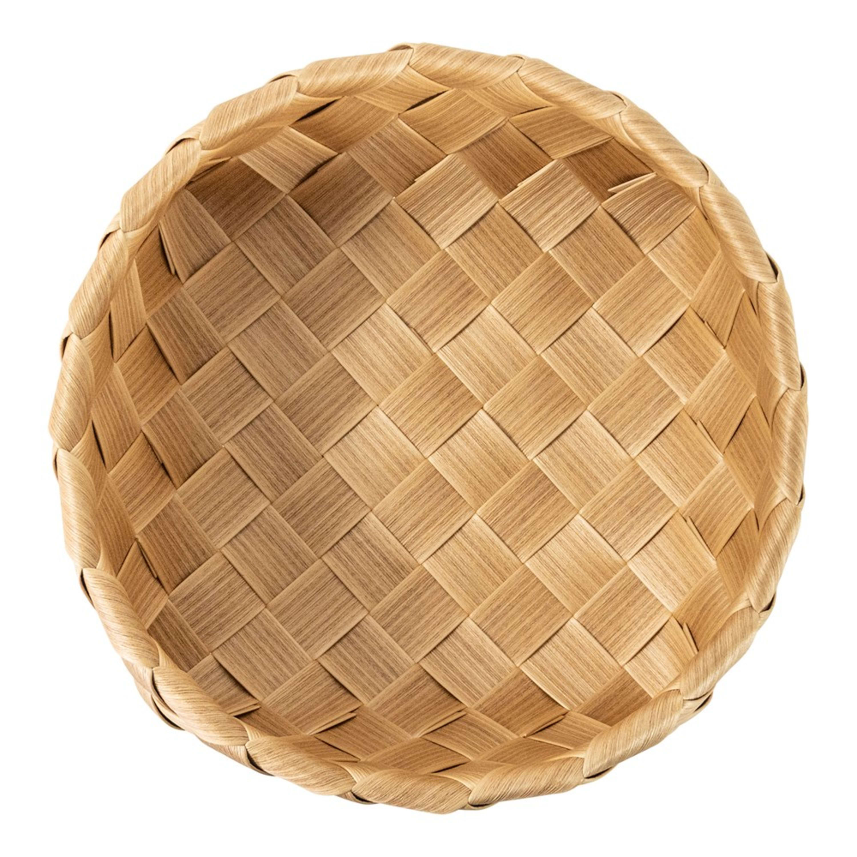 Icon Chef Flat Weave Round Storage Basket 28x9cm - Khaki (L)