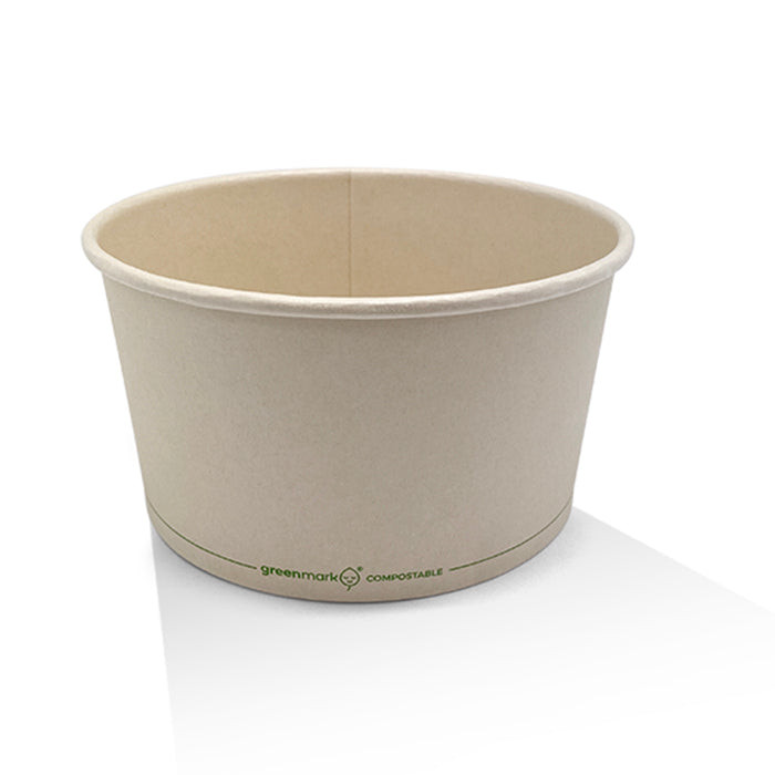 ecoware 8oz BioPBS Coated Ice Cream Cup (Carton of 1000)