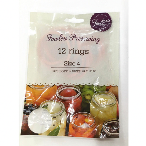 Fowlers Vacola Preserving Ring #4 – 12 Pack