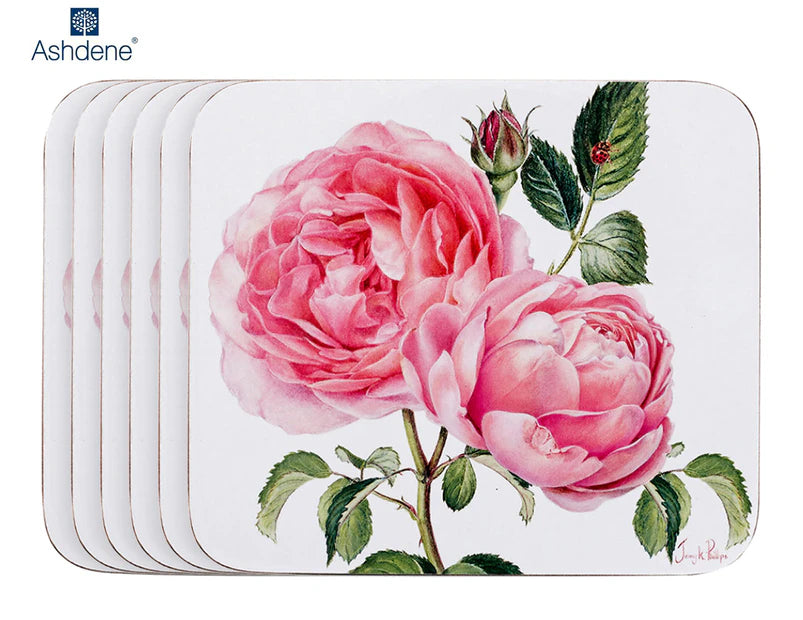 Ashdene Heritage Rose Coaster - Set Of 6