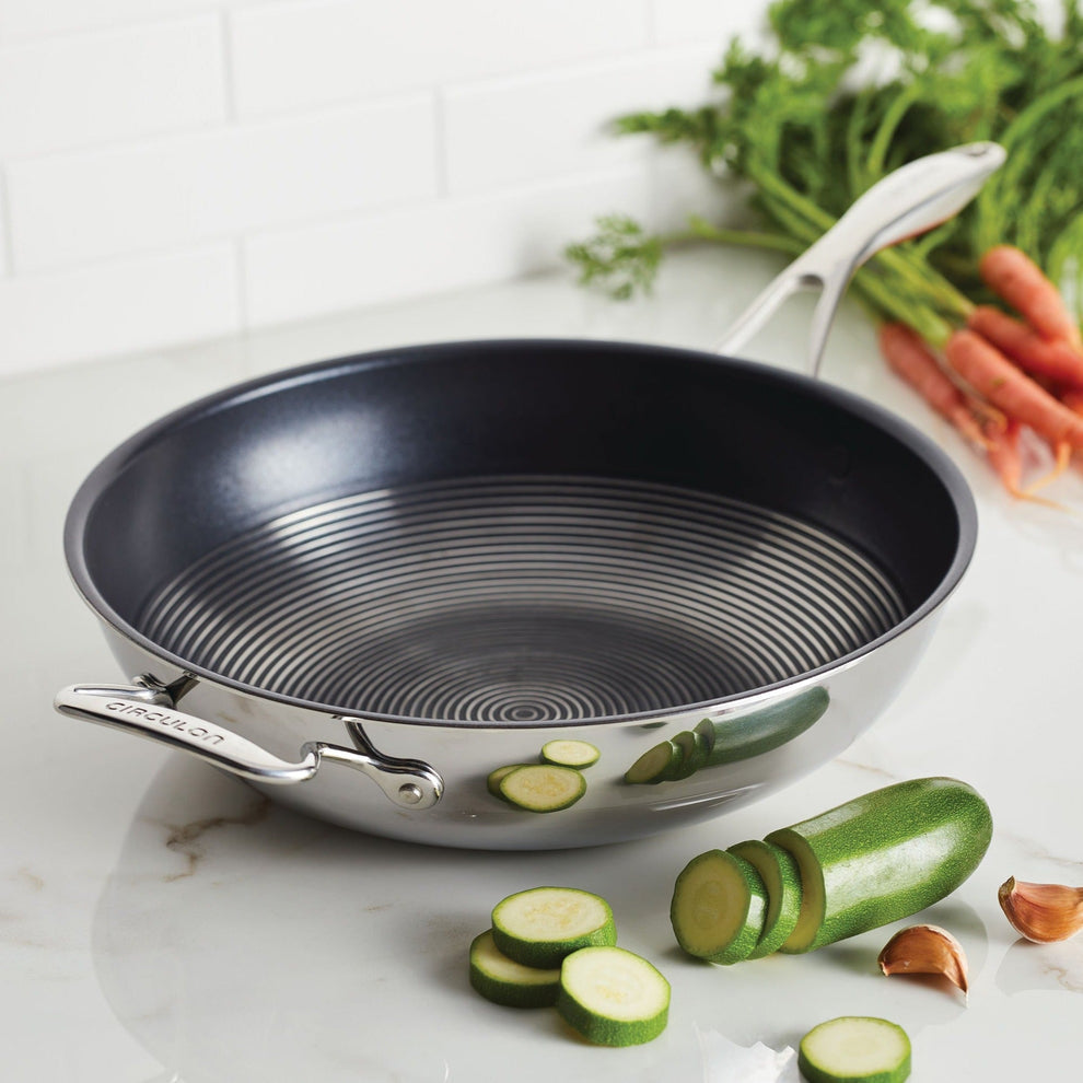 Circulon C-Series Hybrid Clad Stainless Steel Nonstick Induction Open Stirfry 32cm
