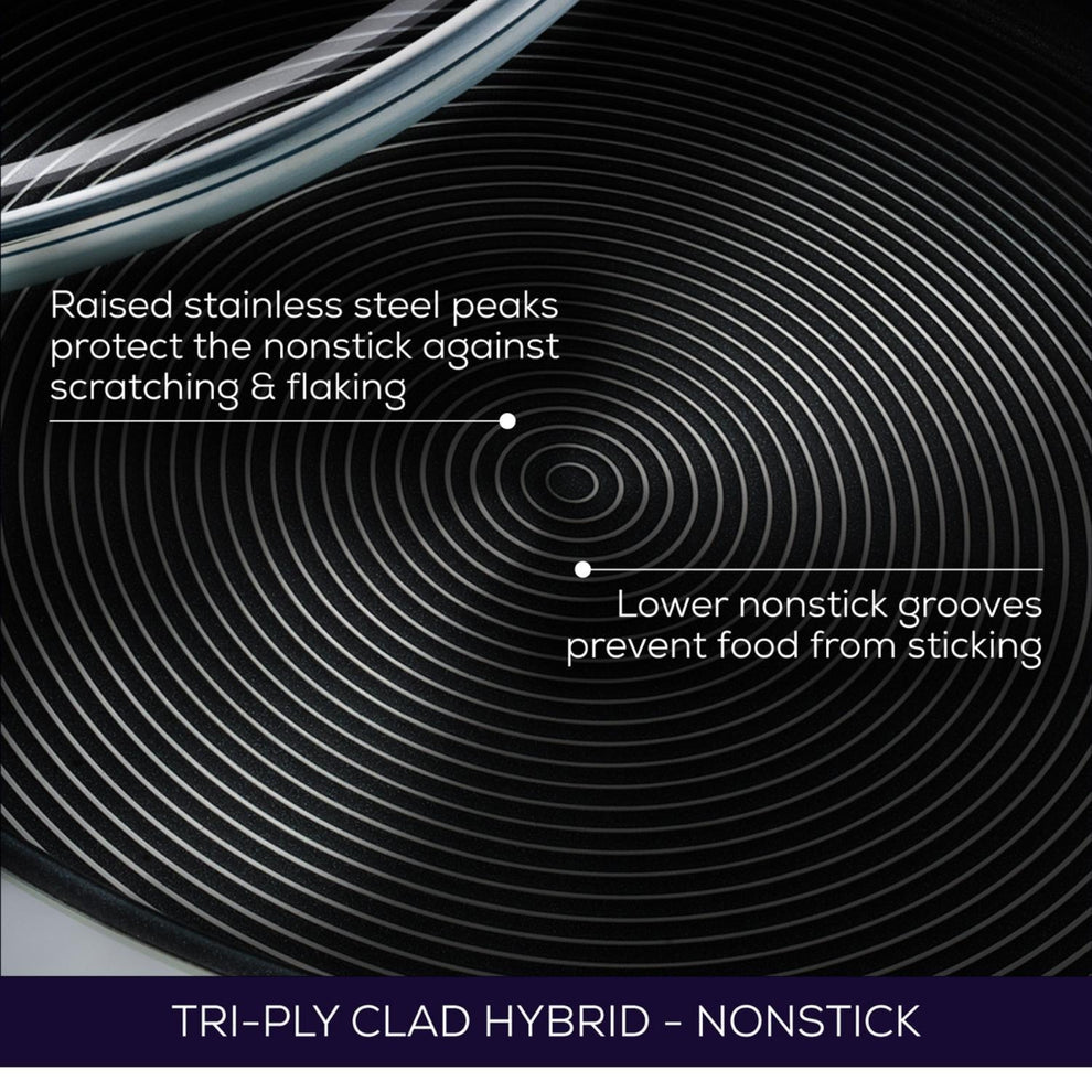 Circulon C-Series Hybrid Clad Stainless Steel Nonstick Induction Open Stirfry 32cm