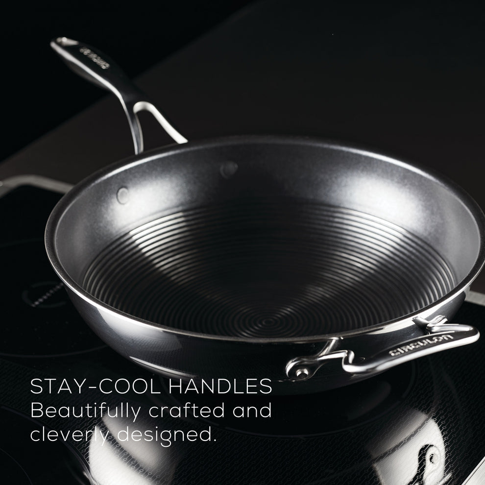 Circulon C-Series Hybrid Clad Stainless Steel Nonstick Induction Open Stirfry 32cm