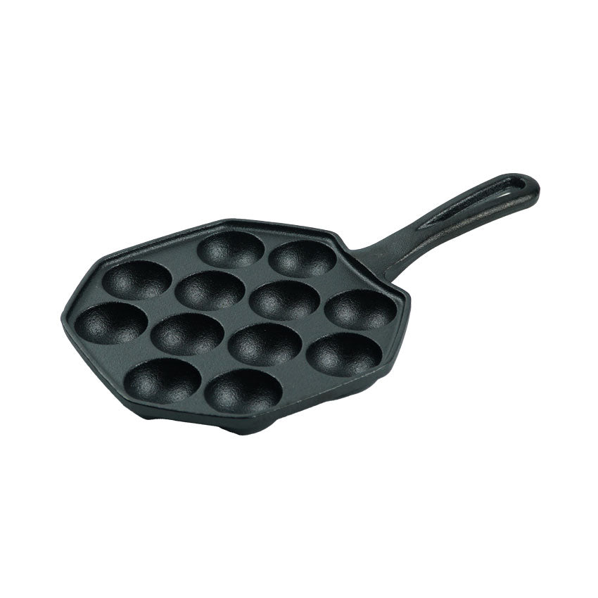 Cast Iron Poffertjes / Gem Scone Pan - 12 Moulds (Pre-Seasoned)