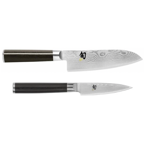 Shun Classic 2 Piece Santoku Knife Set 700 702