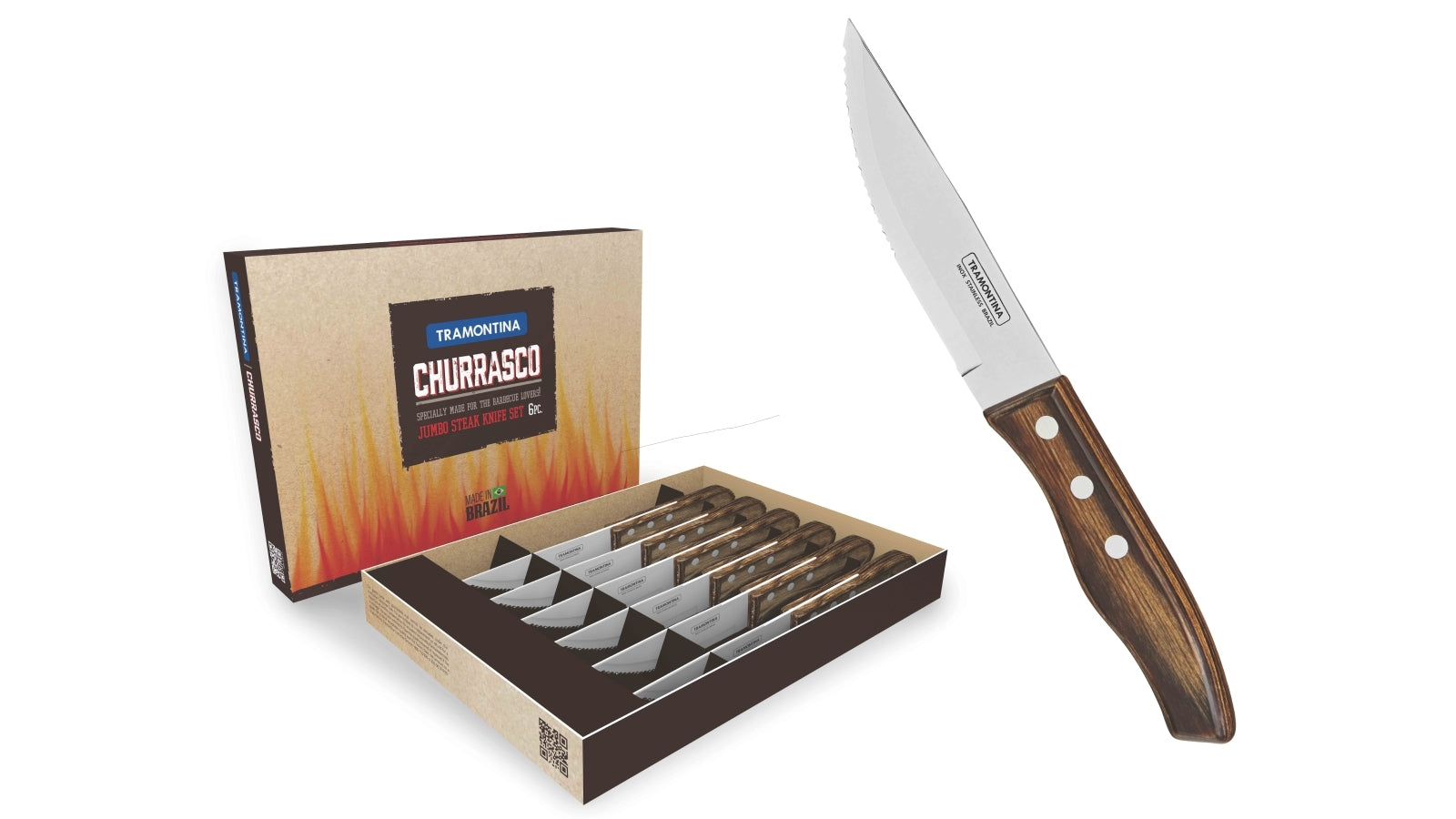 Tramontina Churrasco Rio Grande Steak Knife Set - 6-Piece