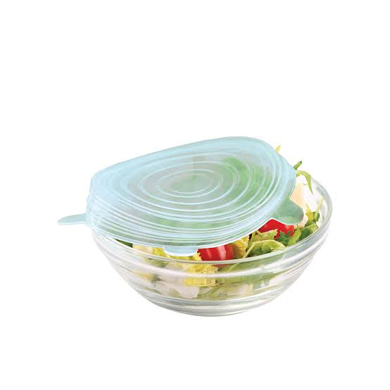 Appetito Reusable Large Silicone Food Covers Set 2