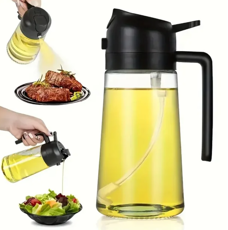 Appetito Dual Function Oil Sprayer & Pourer - Black
