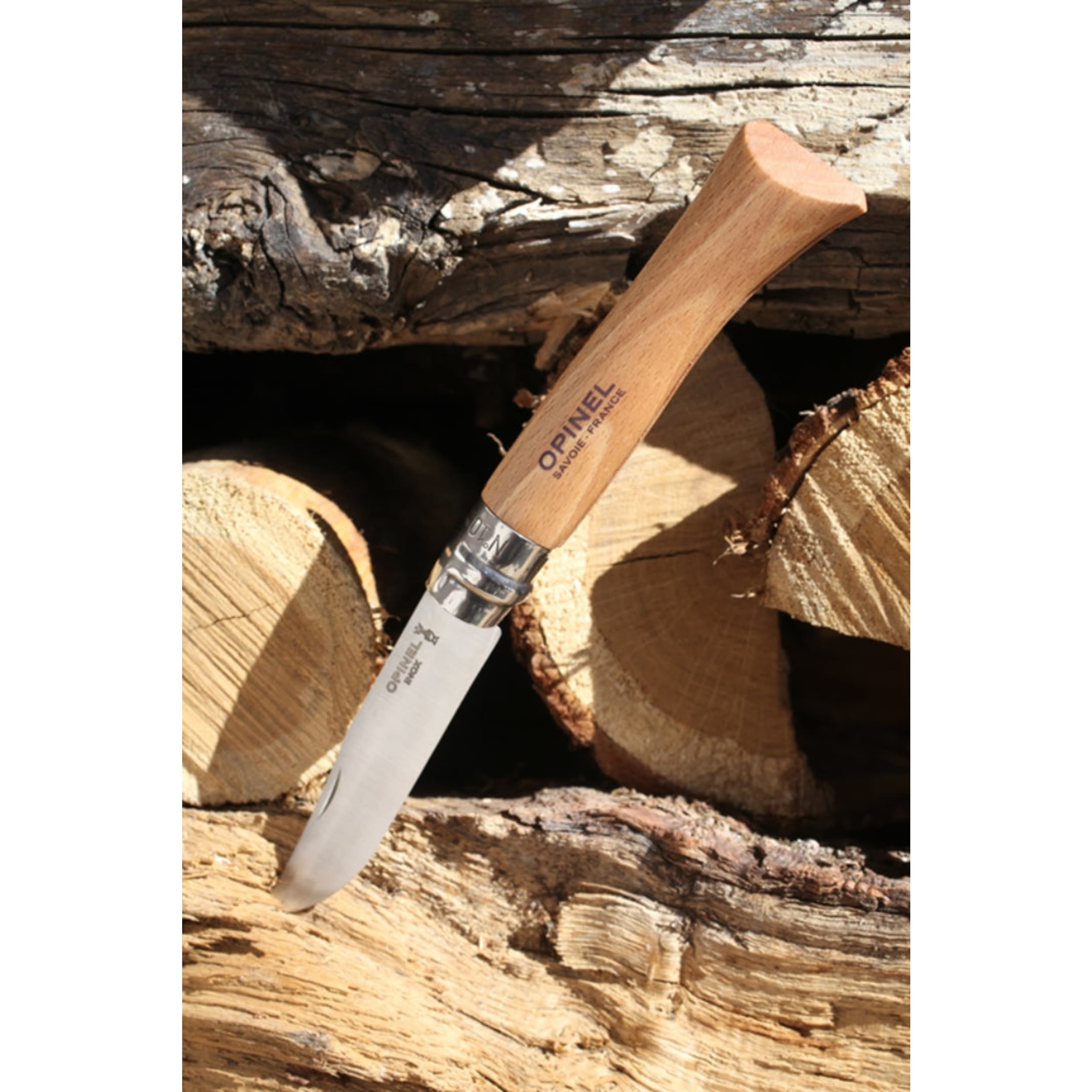 Opinel No.07 Stainless Steel Folding Knife Beech