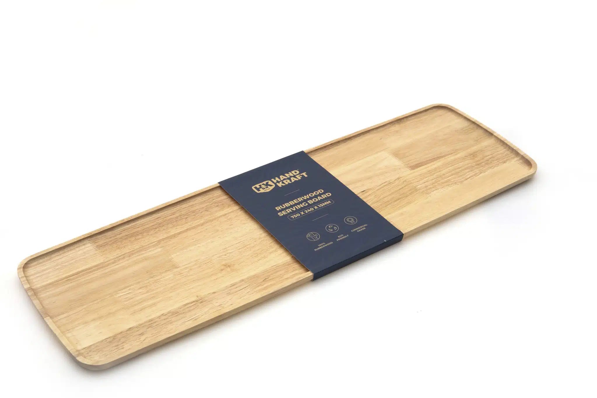 KH HandKraft Rubberwood Serving Board 75 x 24cm