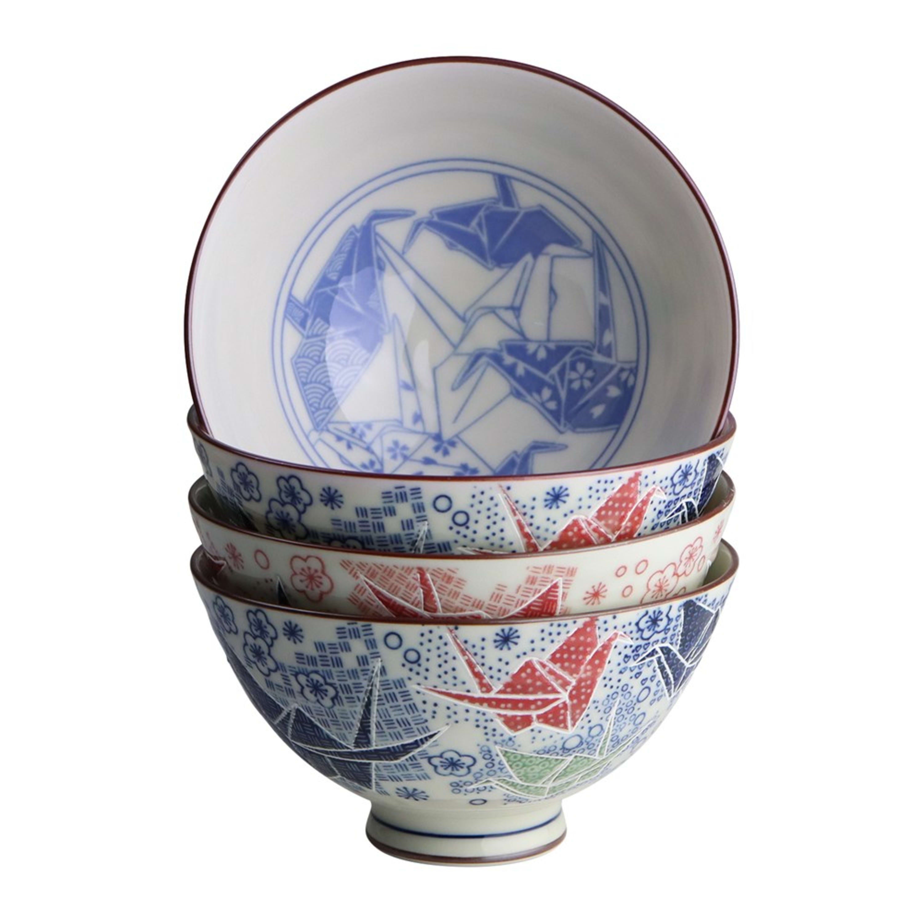 Omotenashi Oritsuru 4 Piece Bowl Set 12.4x6.7cm
