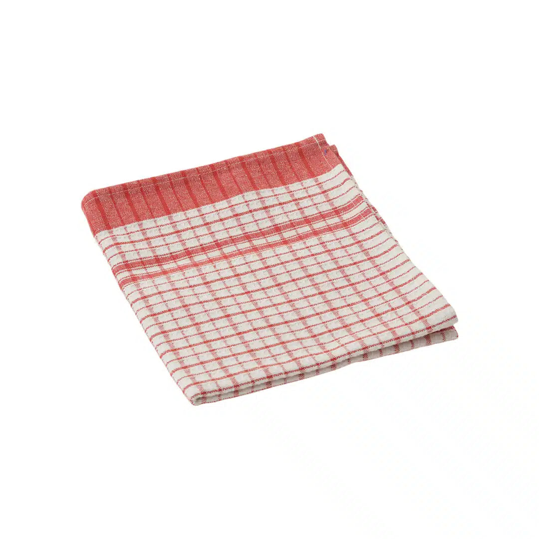 KH Megachef Supa Soak Chequered Kitchen Cloth 460 × 760mm 100% Cotton Red