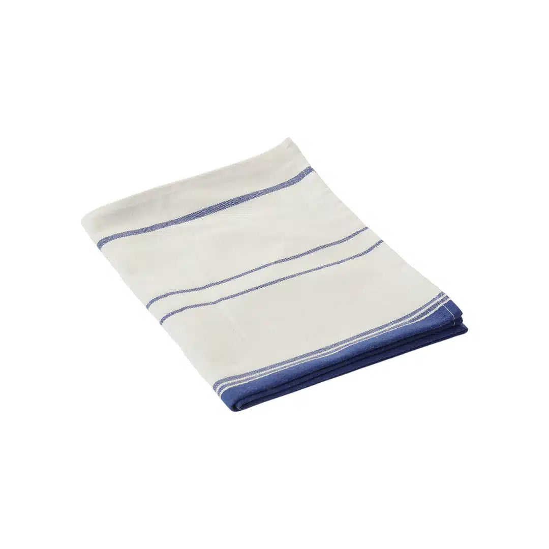 KH Megachef Glass Polishing Cloth 500 × 730mm Blended Cotton White / Blue