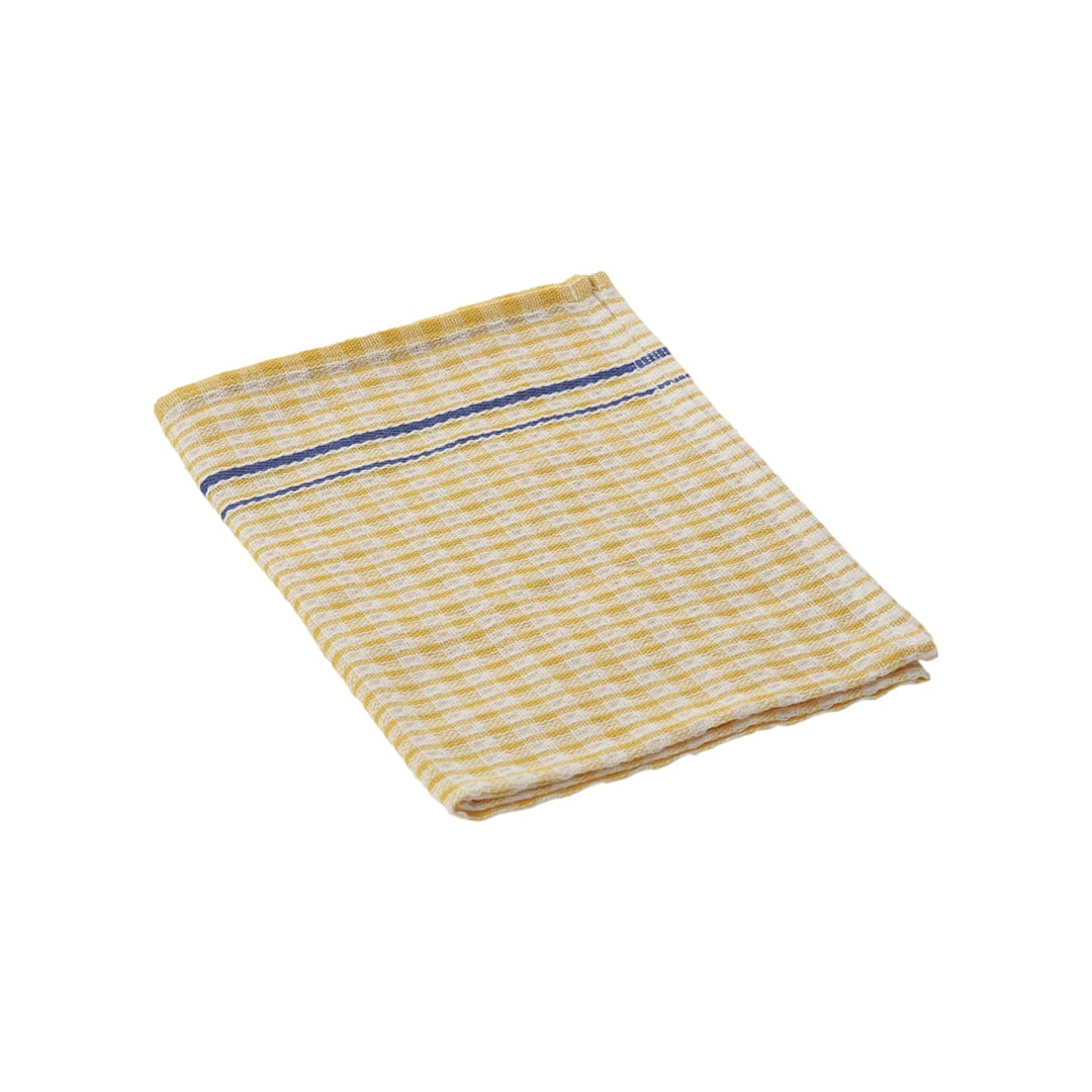 KH Megachef Chequered Kitchen Cloth 500 × 700mm Blended Cotton Yellow