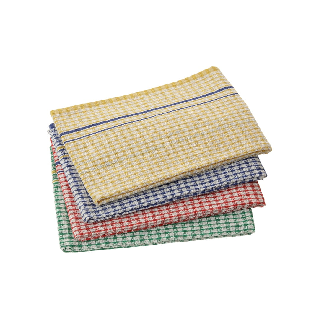 KH Megachef Chequered Kitchen Cloth 600 × 900mm Blended Cotton Mixed Colours