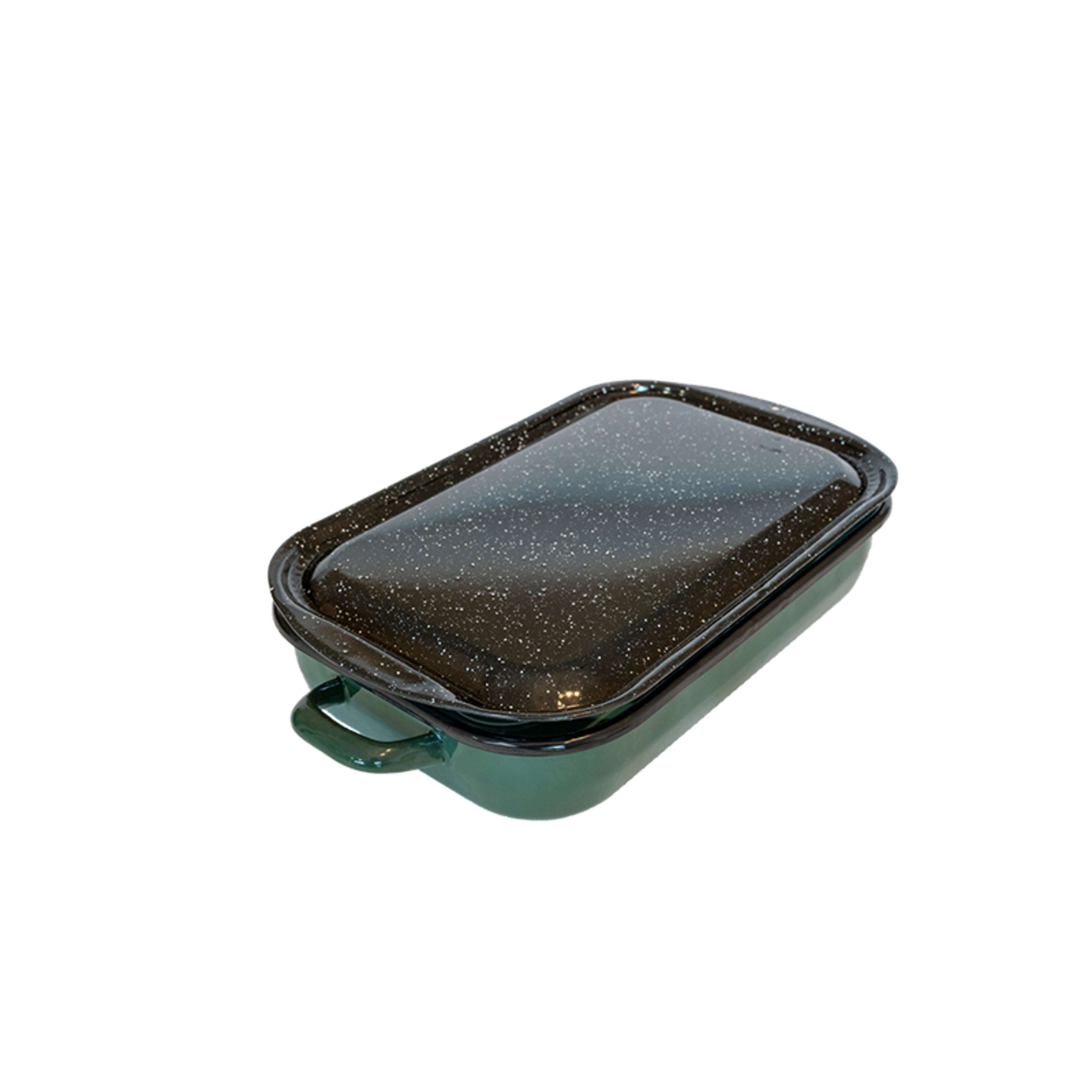 Urban Style Enamelware Baking Dish Lid to Fit 36cm - Black Speckle