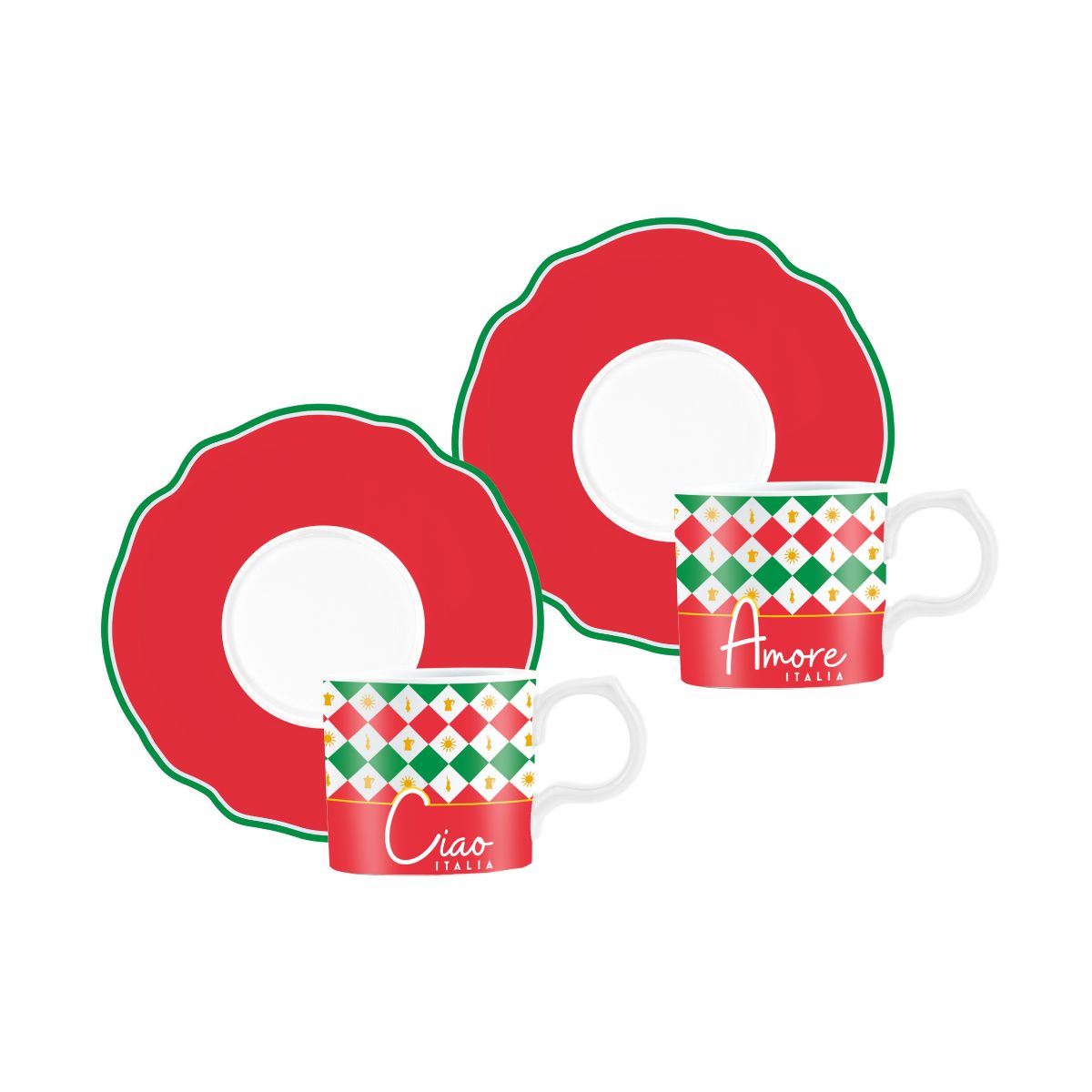 Bialetti Italia Espresso Cup & Saucer Set - 2 Piece