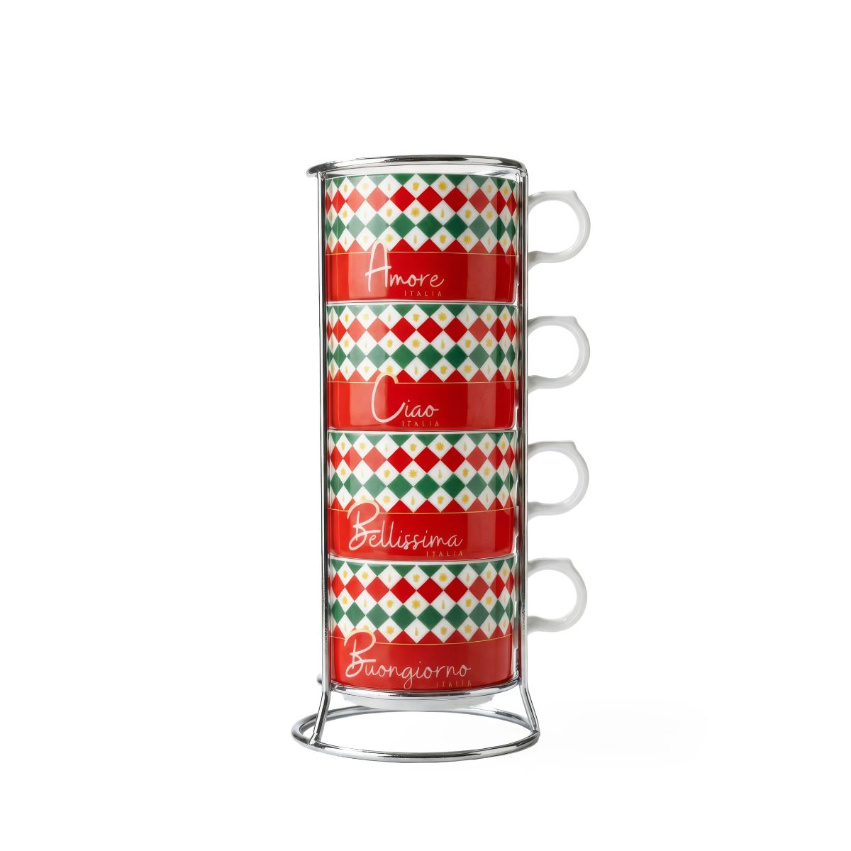 Bialetti Italia Stackable Cappuccino Cup Set - 4 Piece